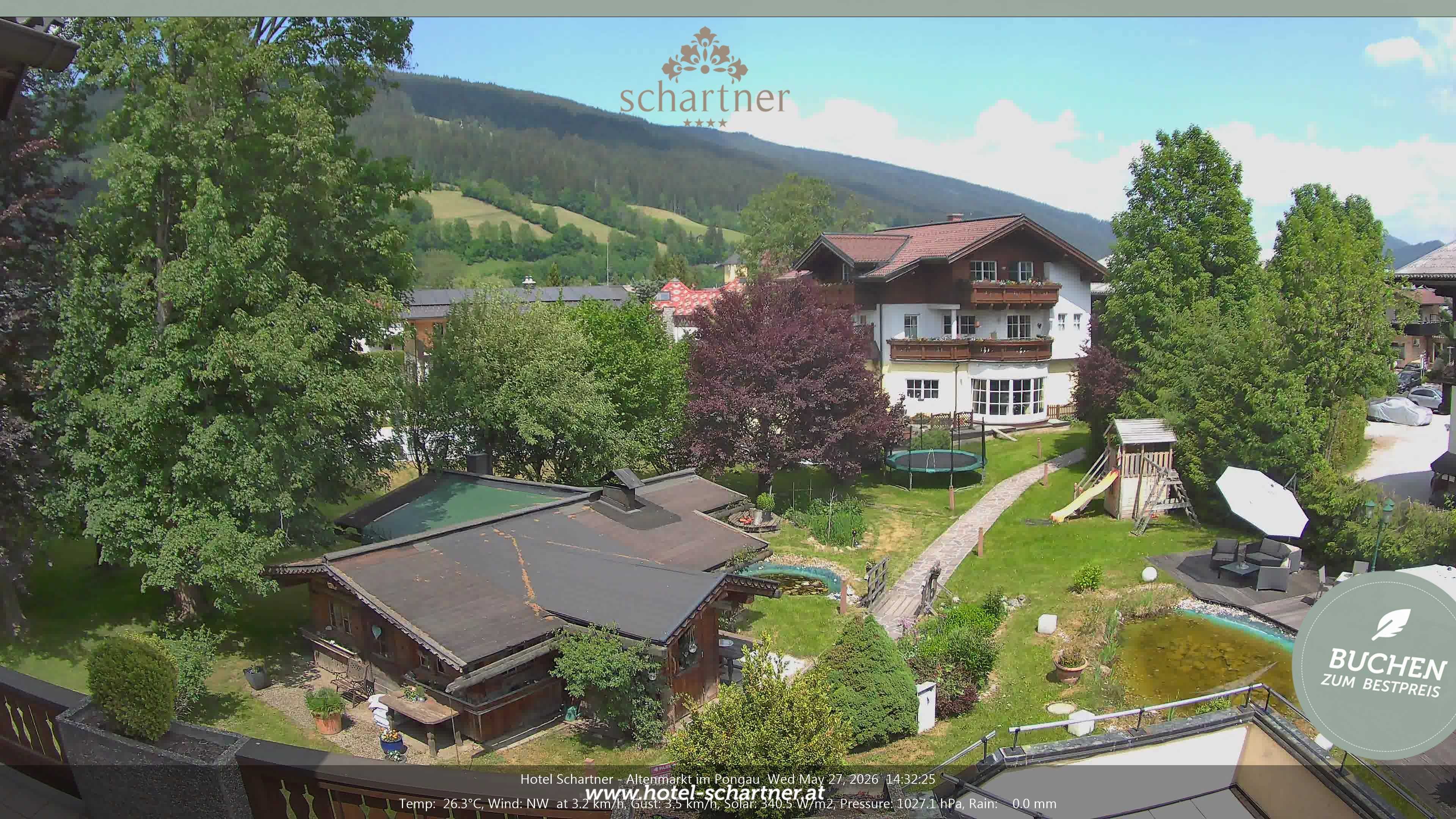 Archiv Foto Webcam Altenmarkt: Hotel Schartner