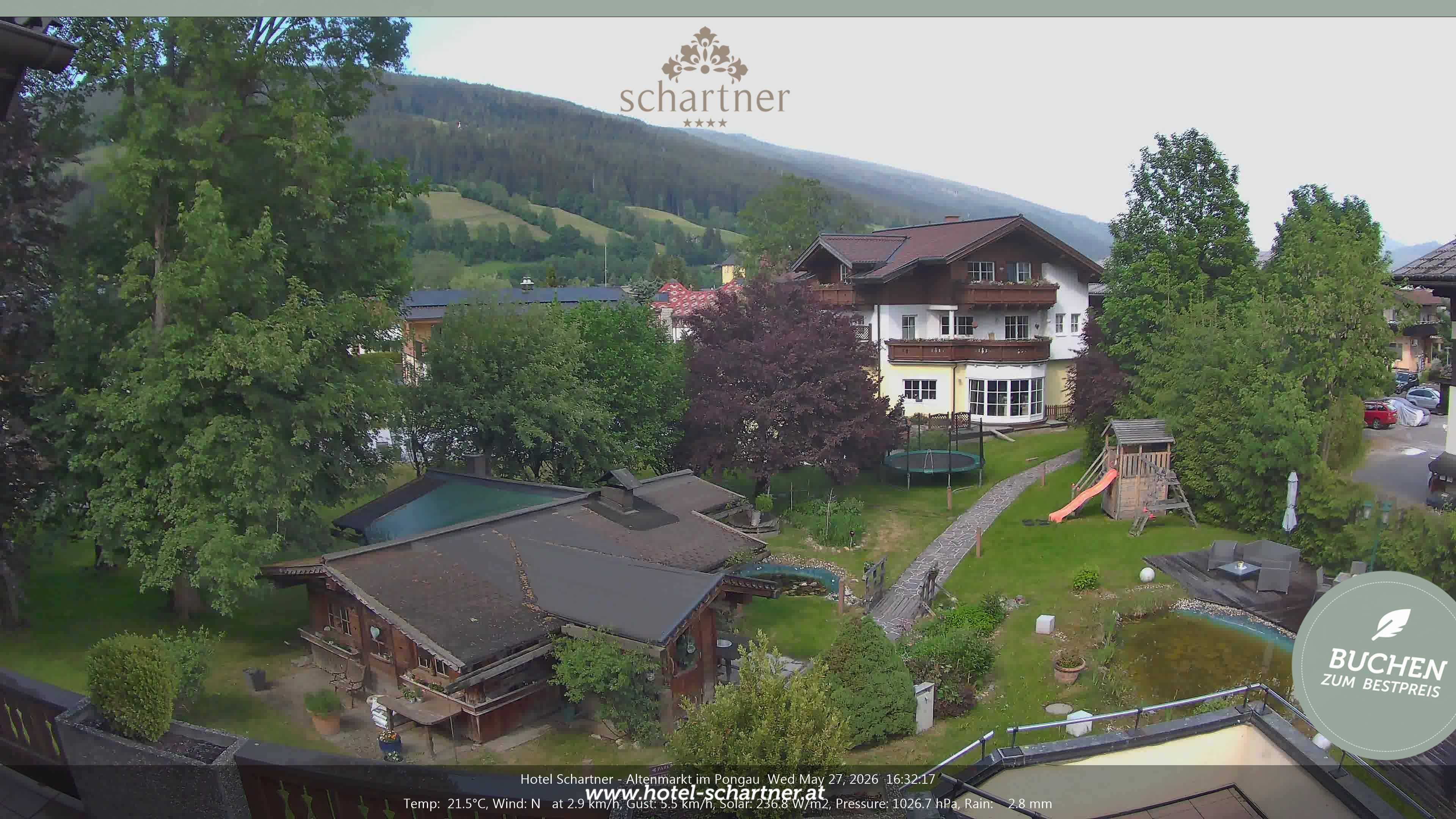 Archiv Foto Webcam Altenmarkt: Hotel Schartner