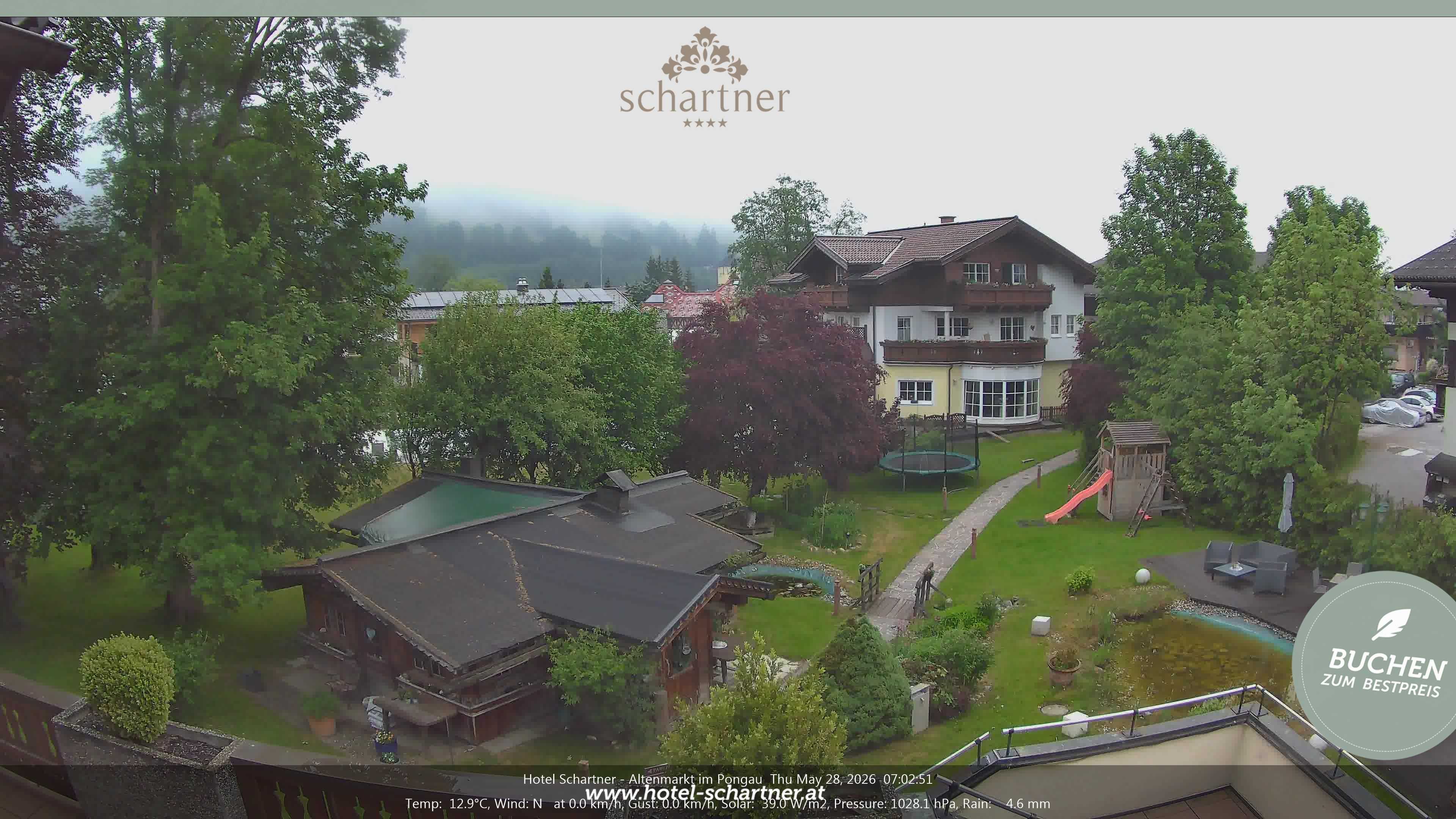 Archived image Webcam Altenmarkt im Pongau: Hotel Schartner