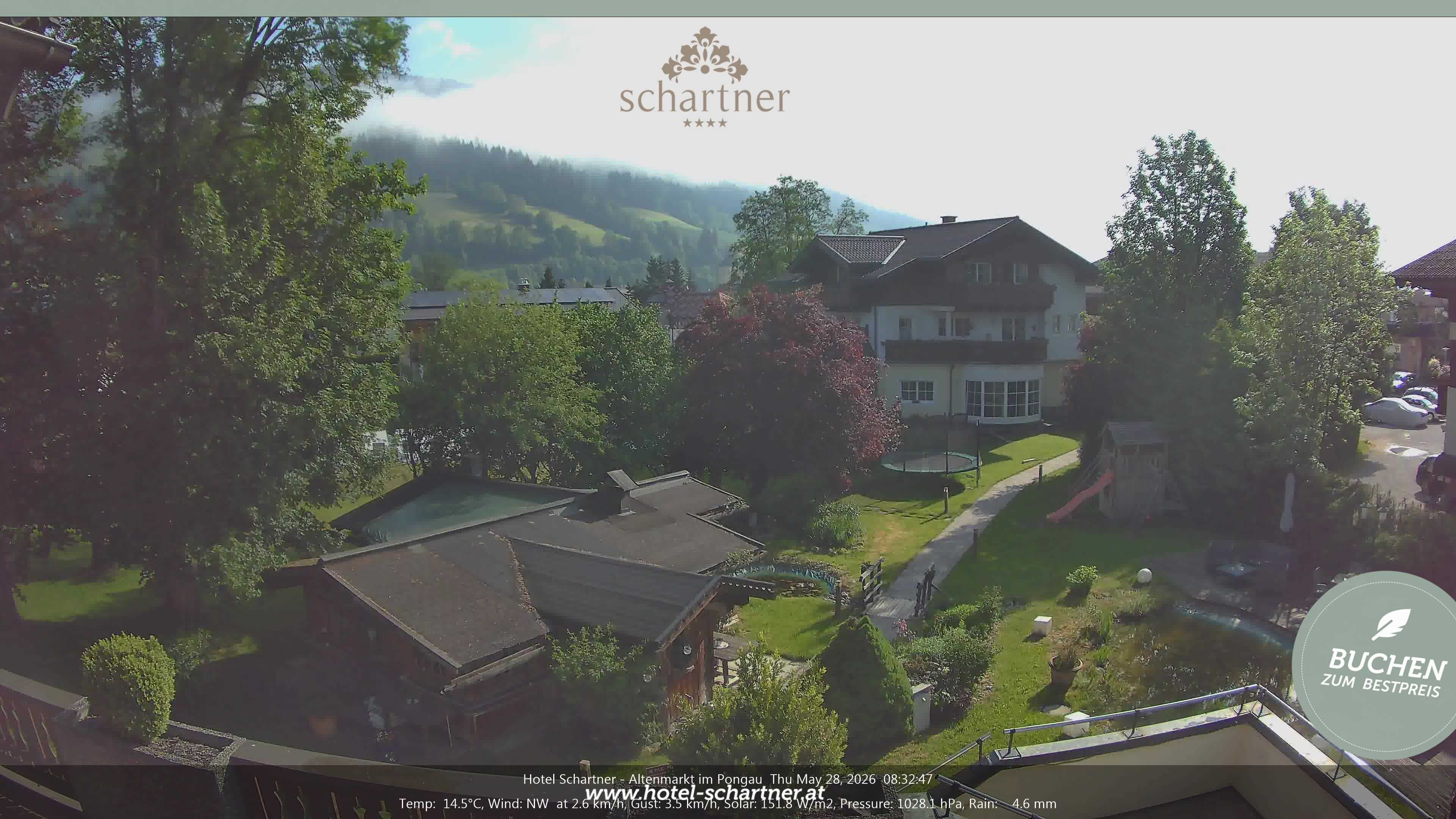 Archived image Webcam Altenmarkt im Pongau: Hotel Schartner