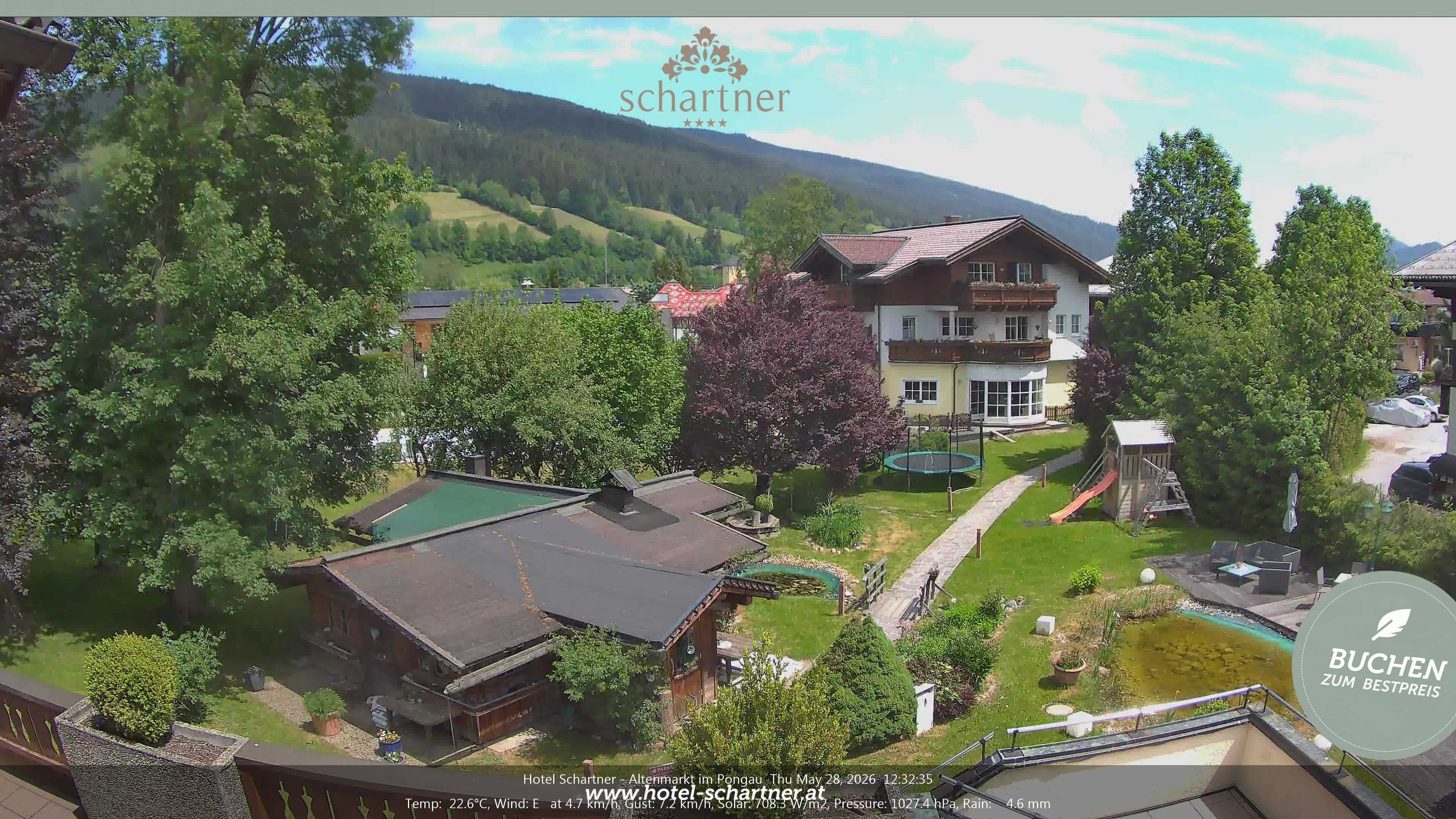 Archiv Foto Webcam Altenmarkt: Hotel Schartner