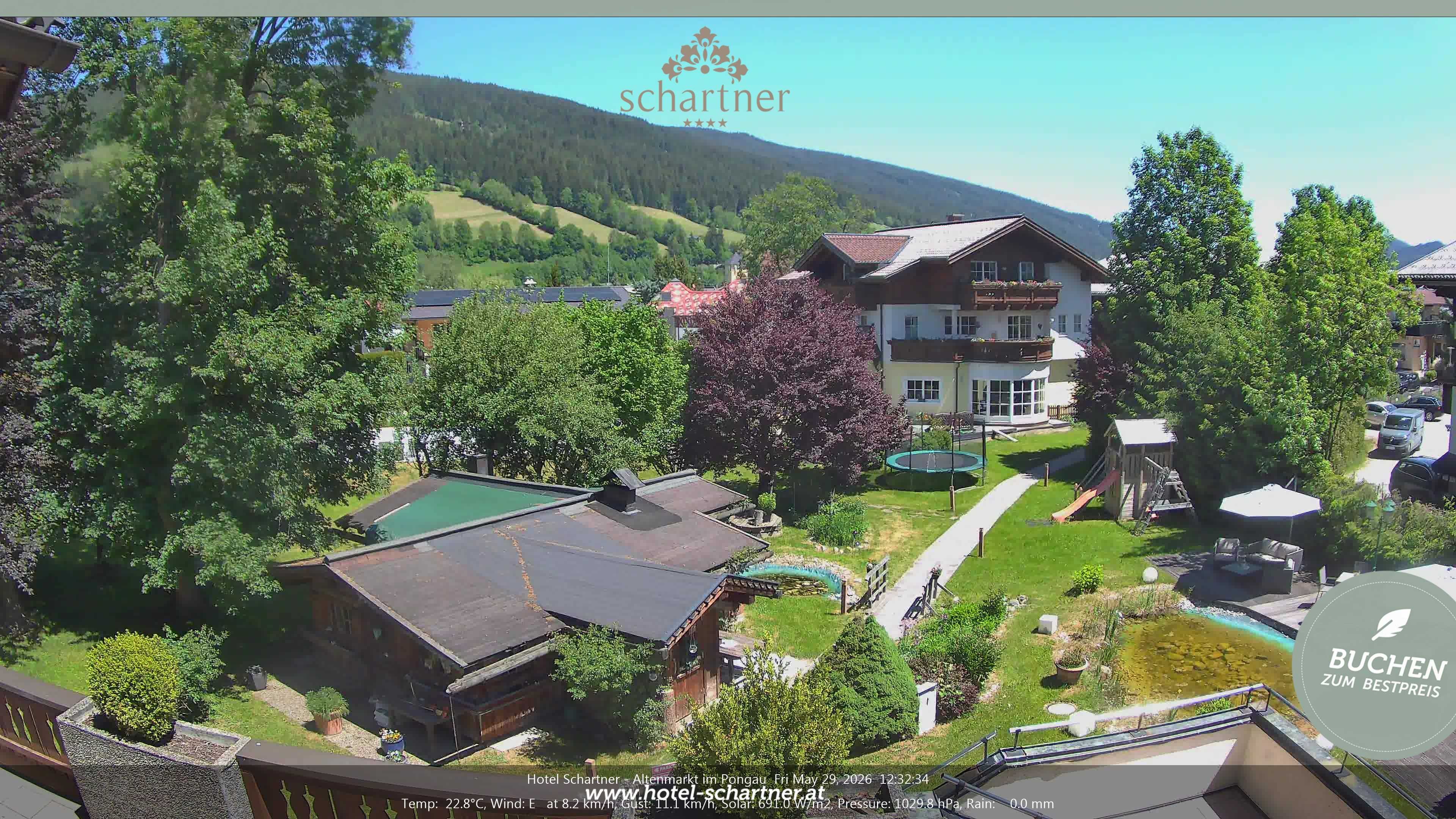 Archiv Foto Webcam Altenmarkt: Hotel Schartner