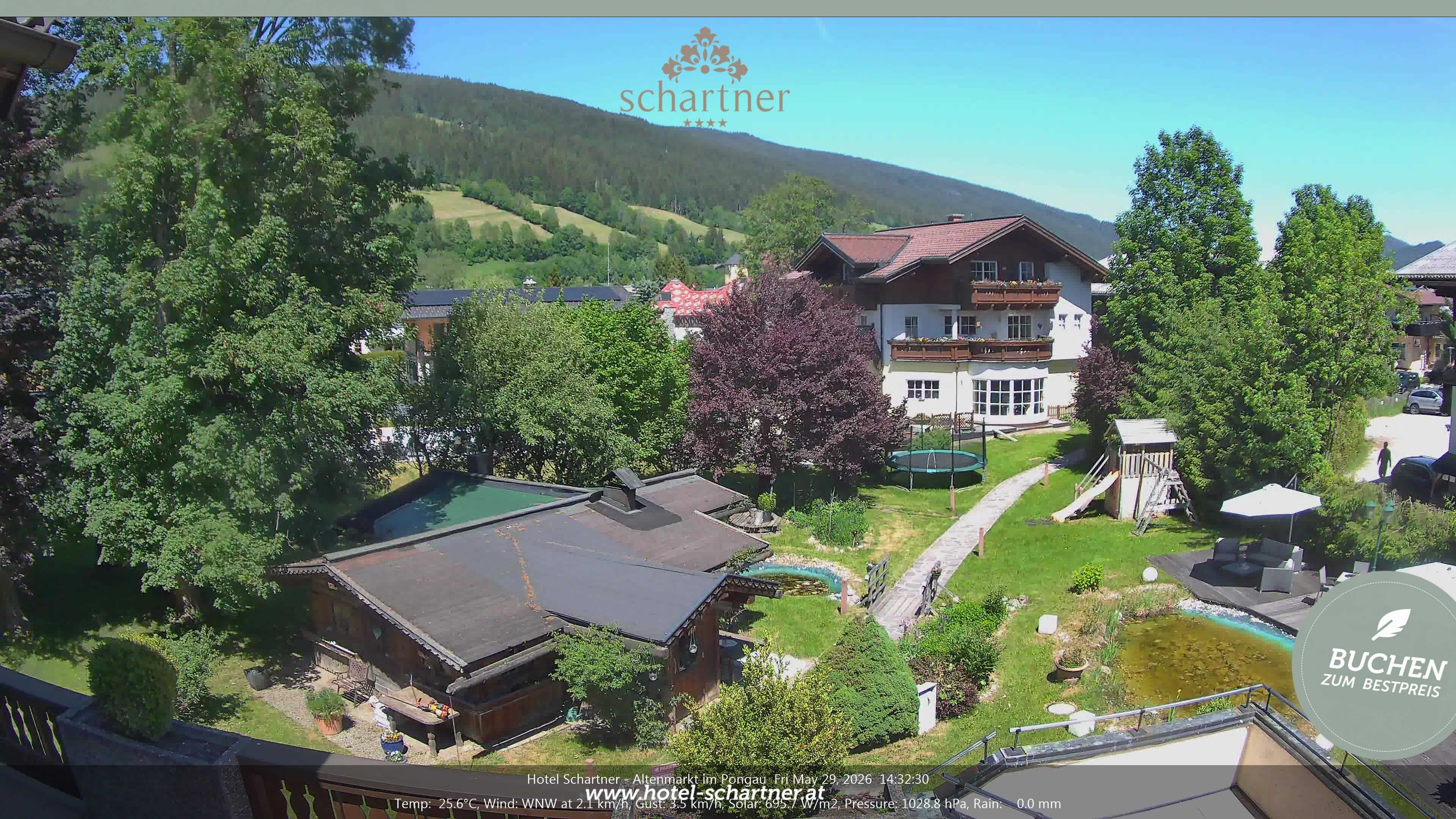 Archiv Foto Webcam Altenmarkt: Hotel Schartner