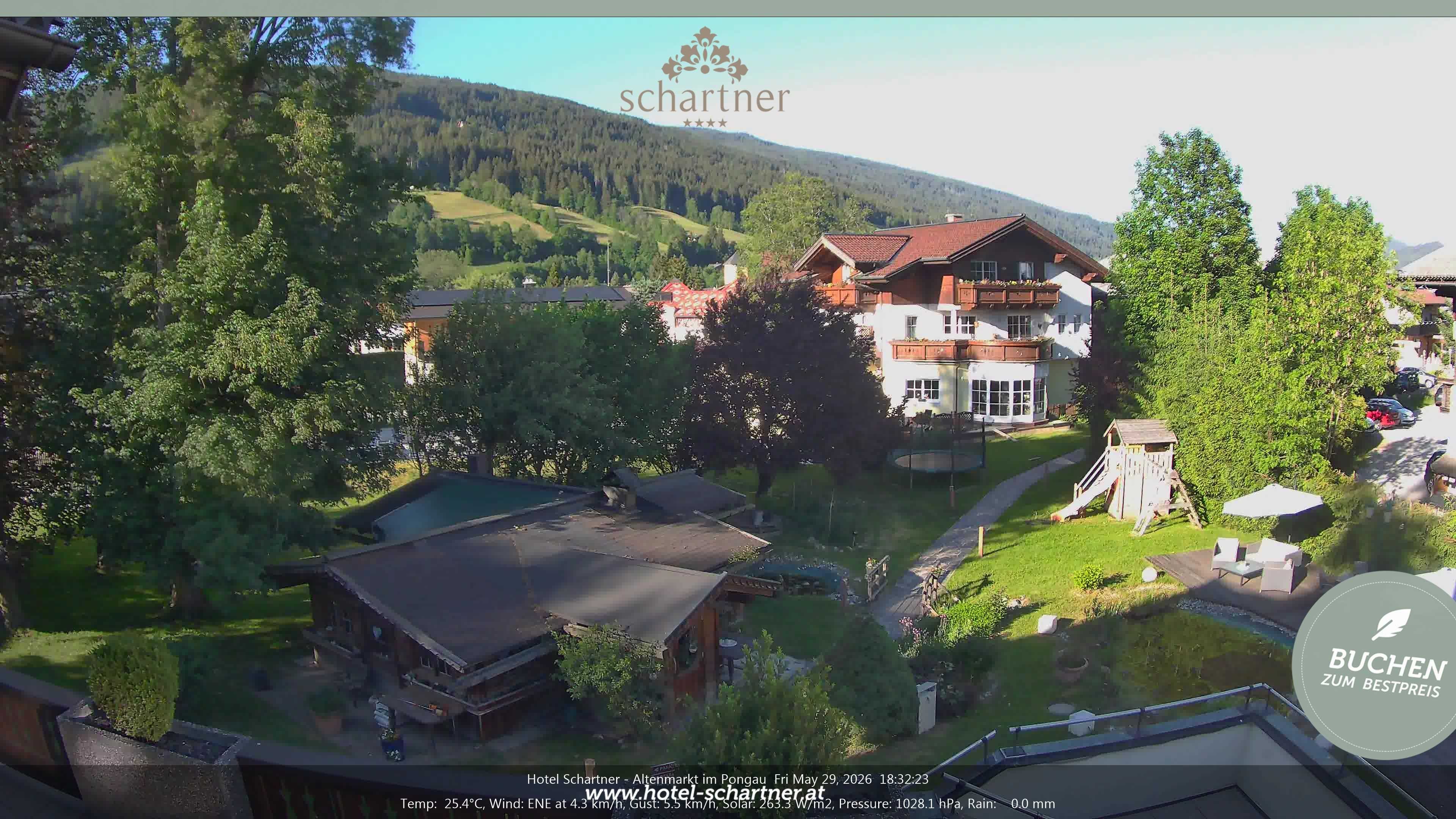 Archiv Foto Webcam Altenmarkt: Hotel Schartner