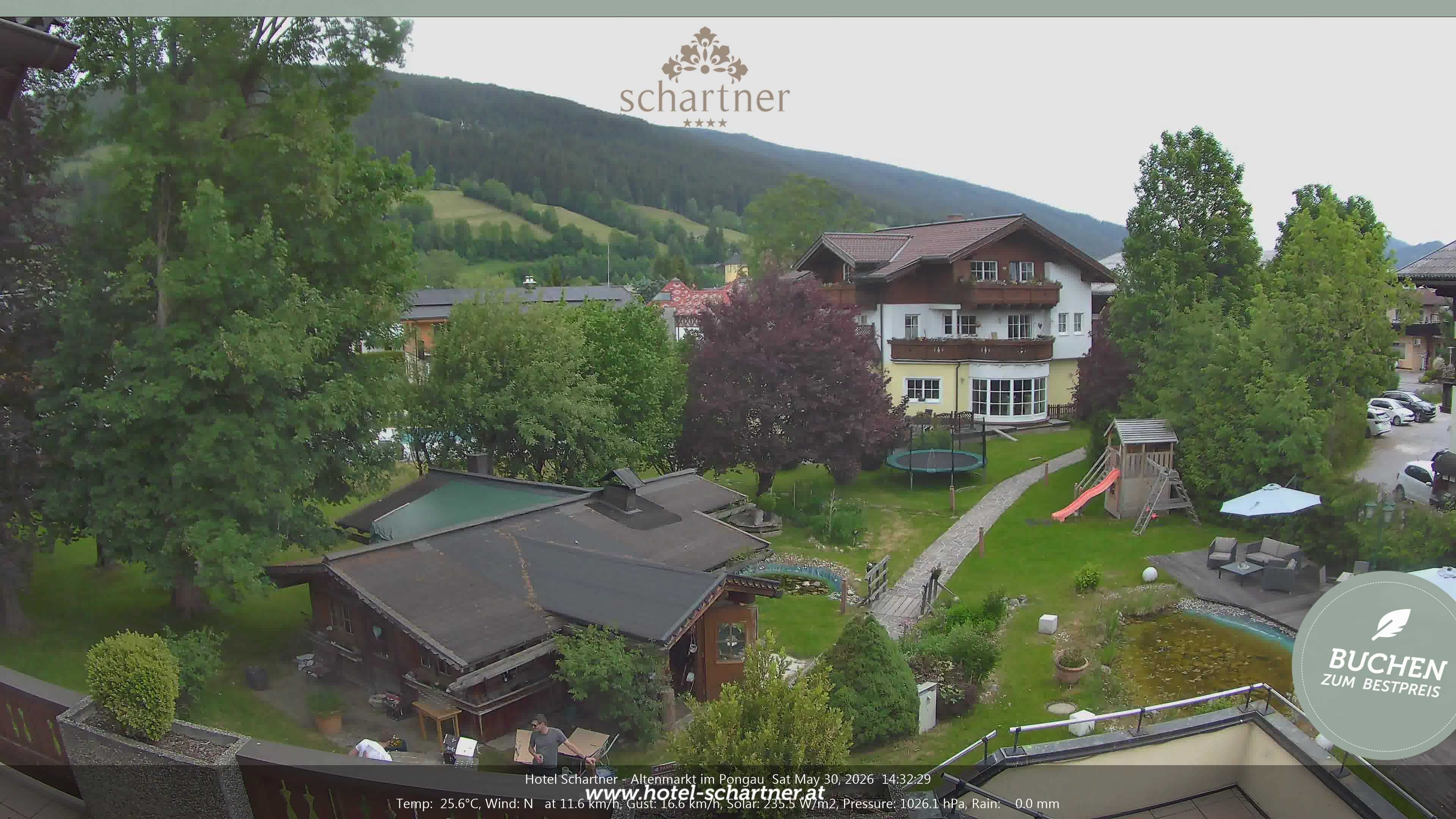 Archiv Foto Webcam Altenmarkt: Hotel Schartner