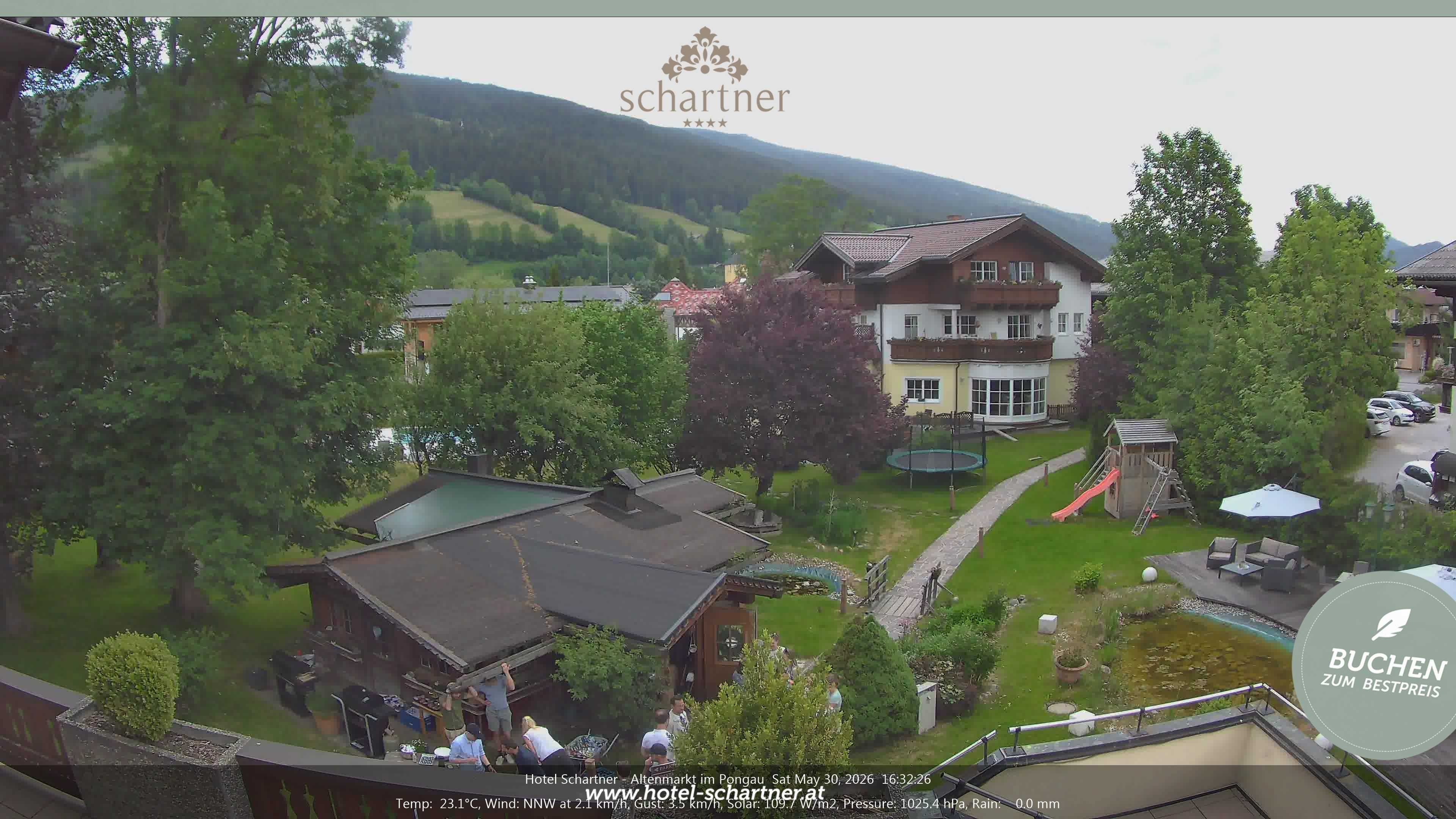 Archiv Foto Webcam Altenmarkt: Hotel Schartner