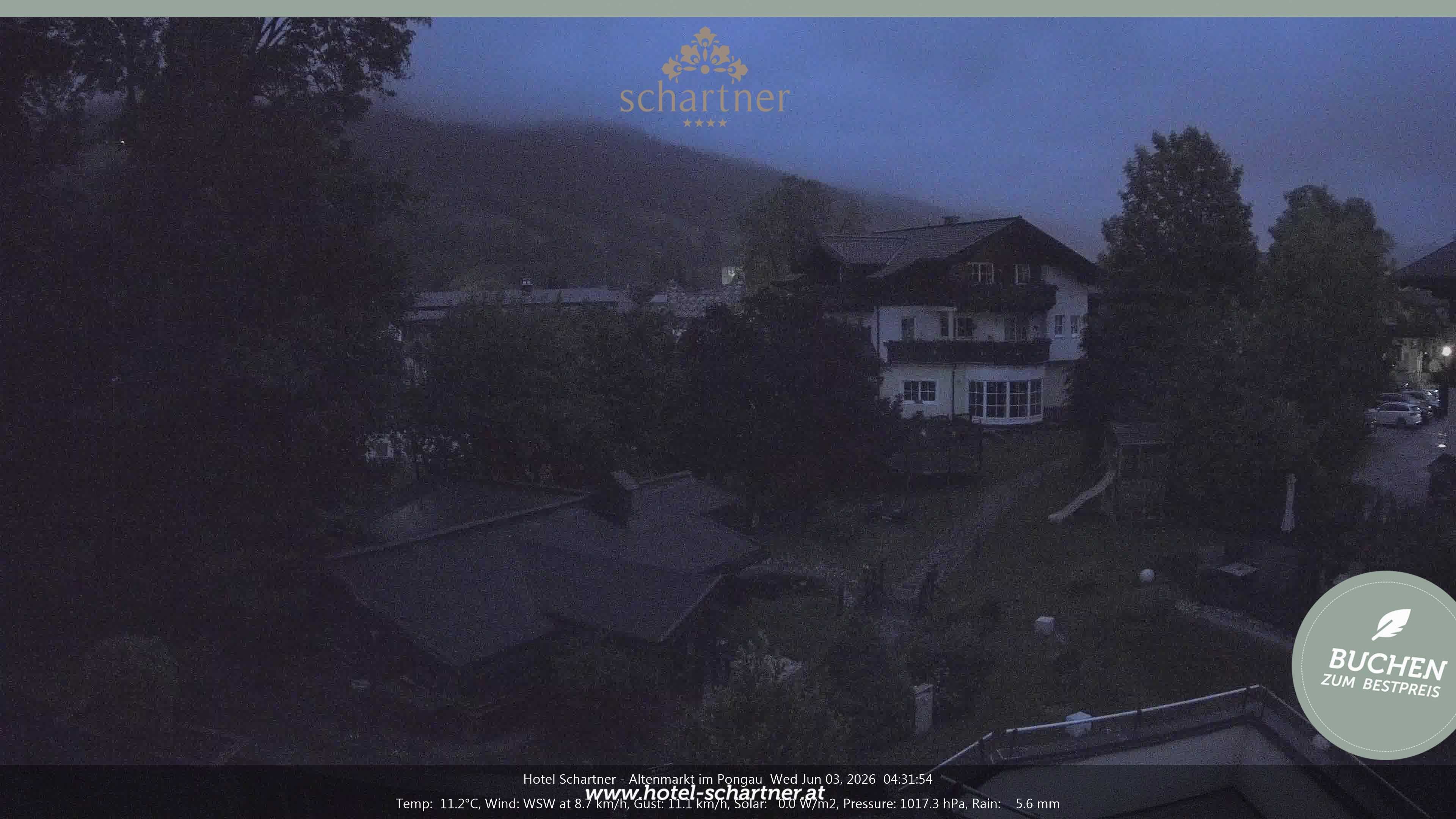 Archiv Foto Webcam Altenmarkt: Hotel Schartner