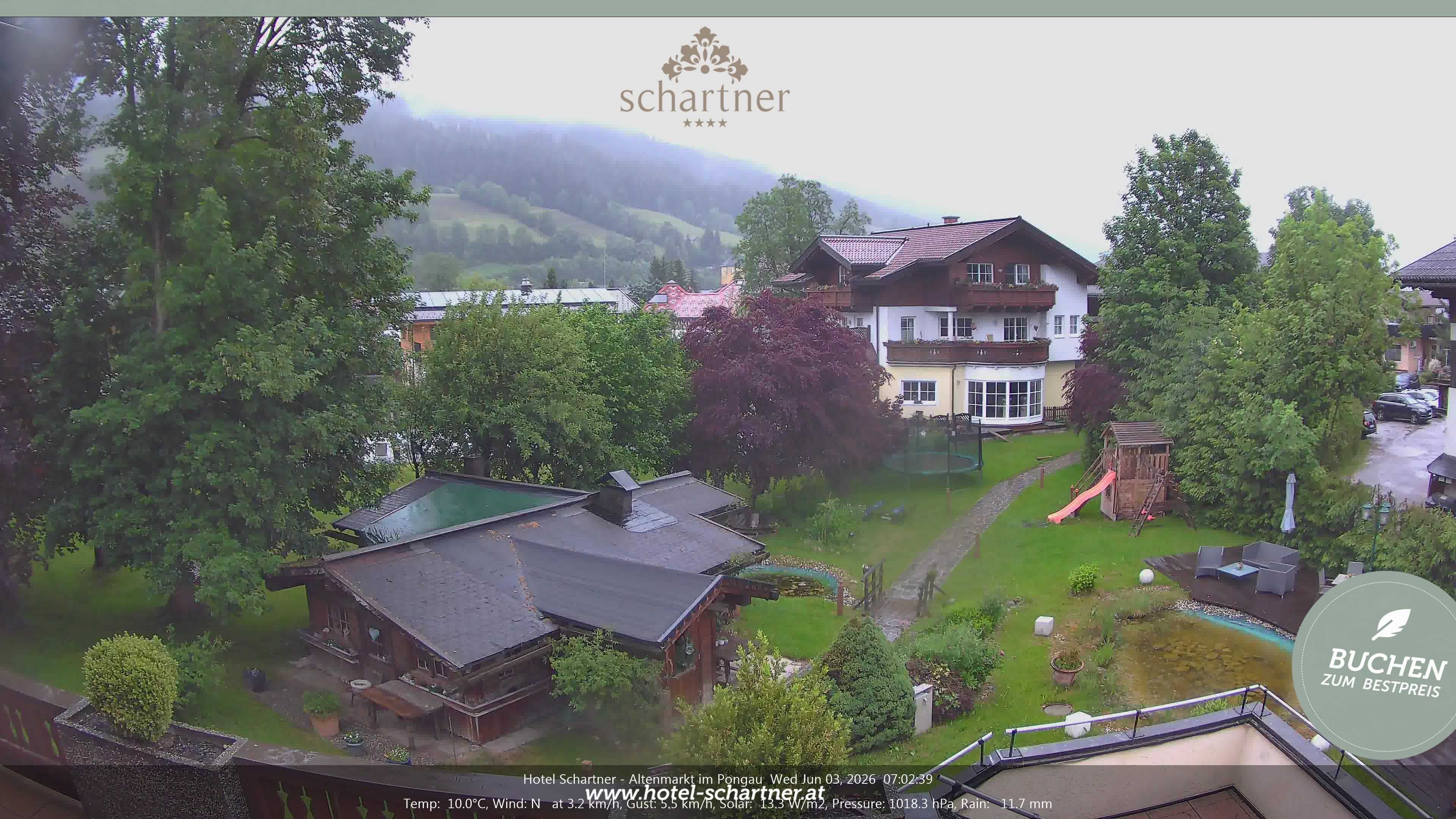 Archiv Foto Webcam Altenmarkt: Hotel Schartner
