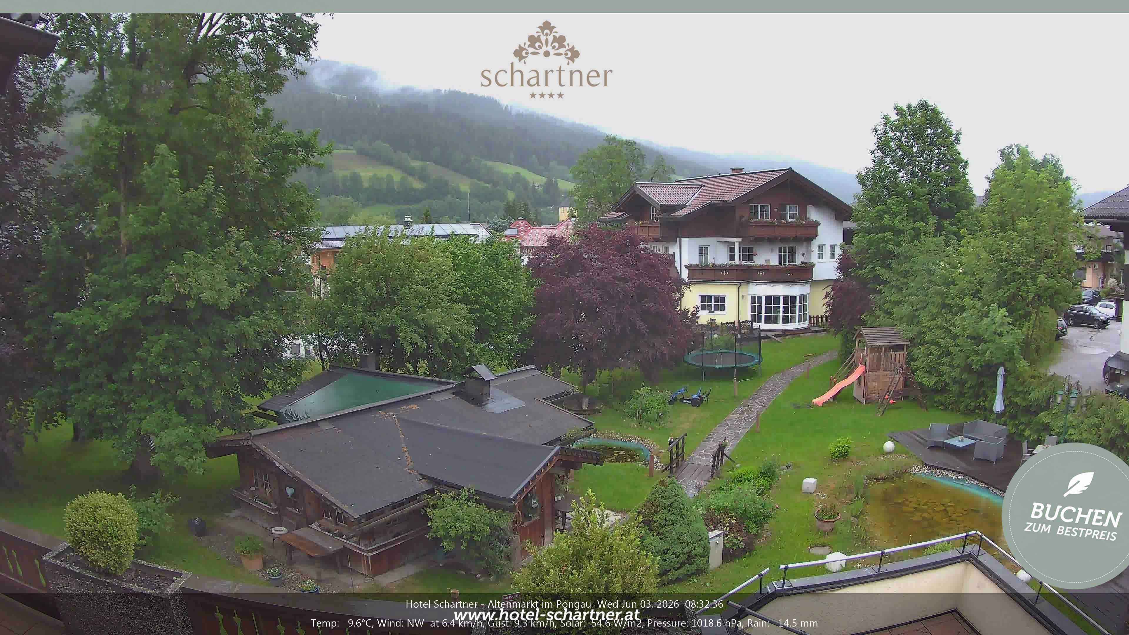 Archiv Foto Webcam Altenmarkt: Hotel Schartner