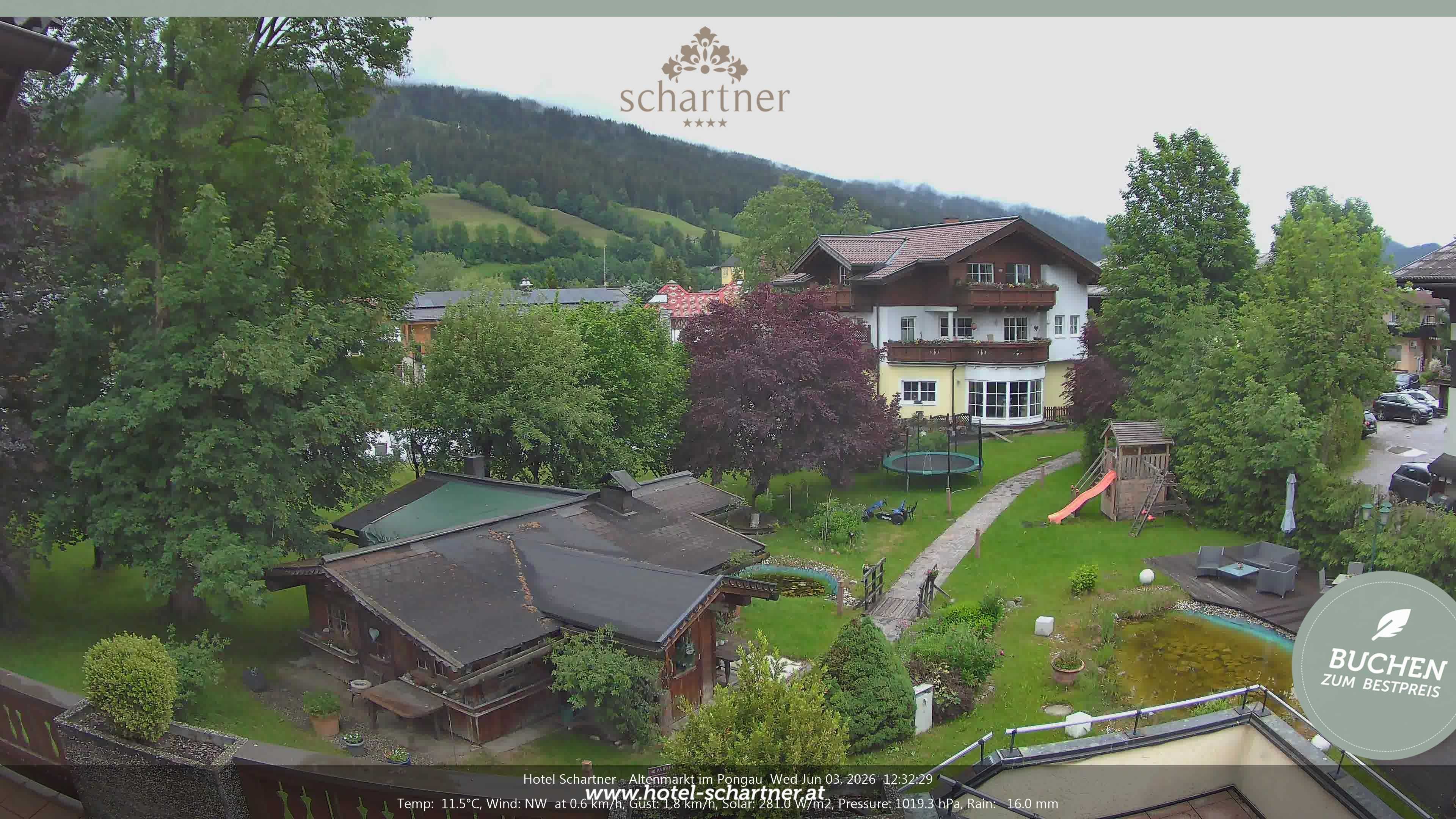 Archiv Foto Webcam Altenmarkt: Hotel Schartner