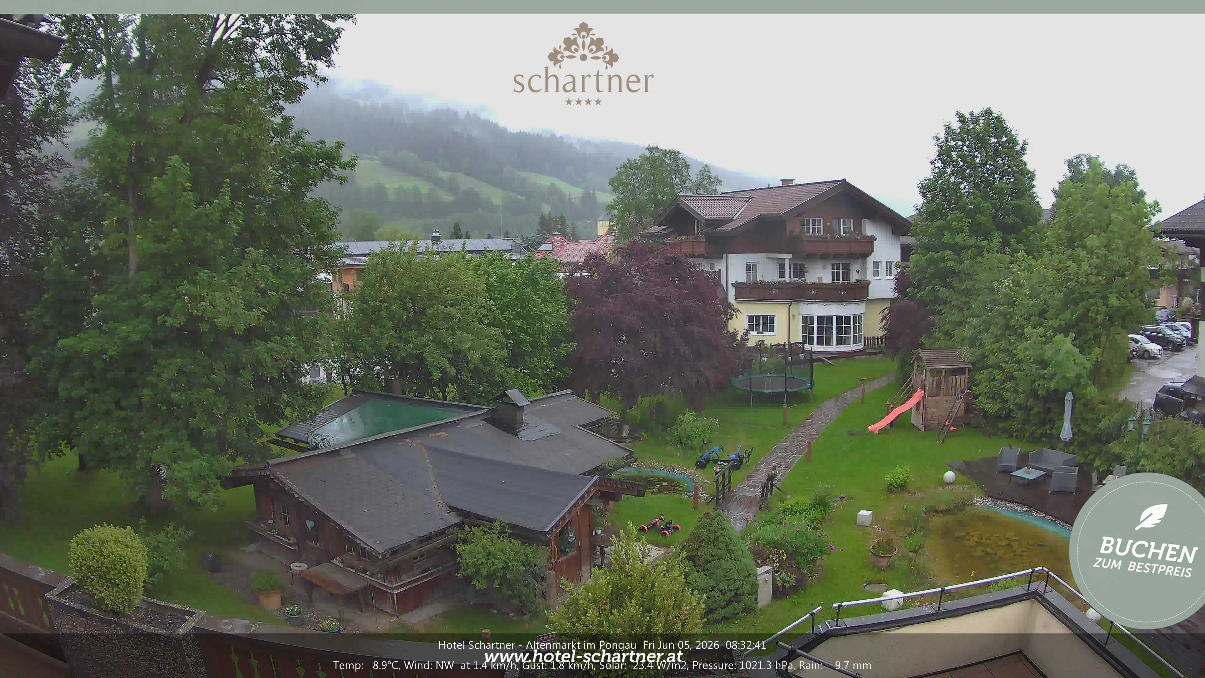 Archiv Foto Webcam Altenmarkt: Hotel Schartner