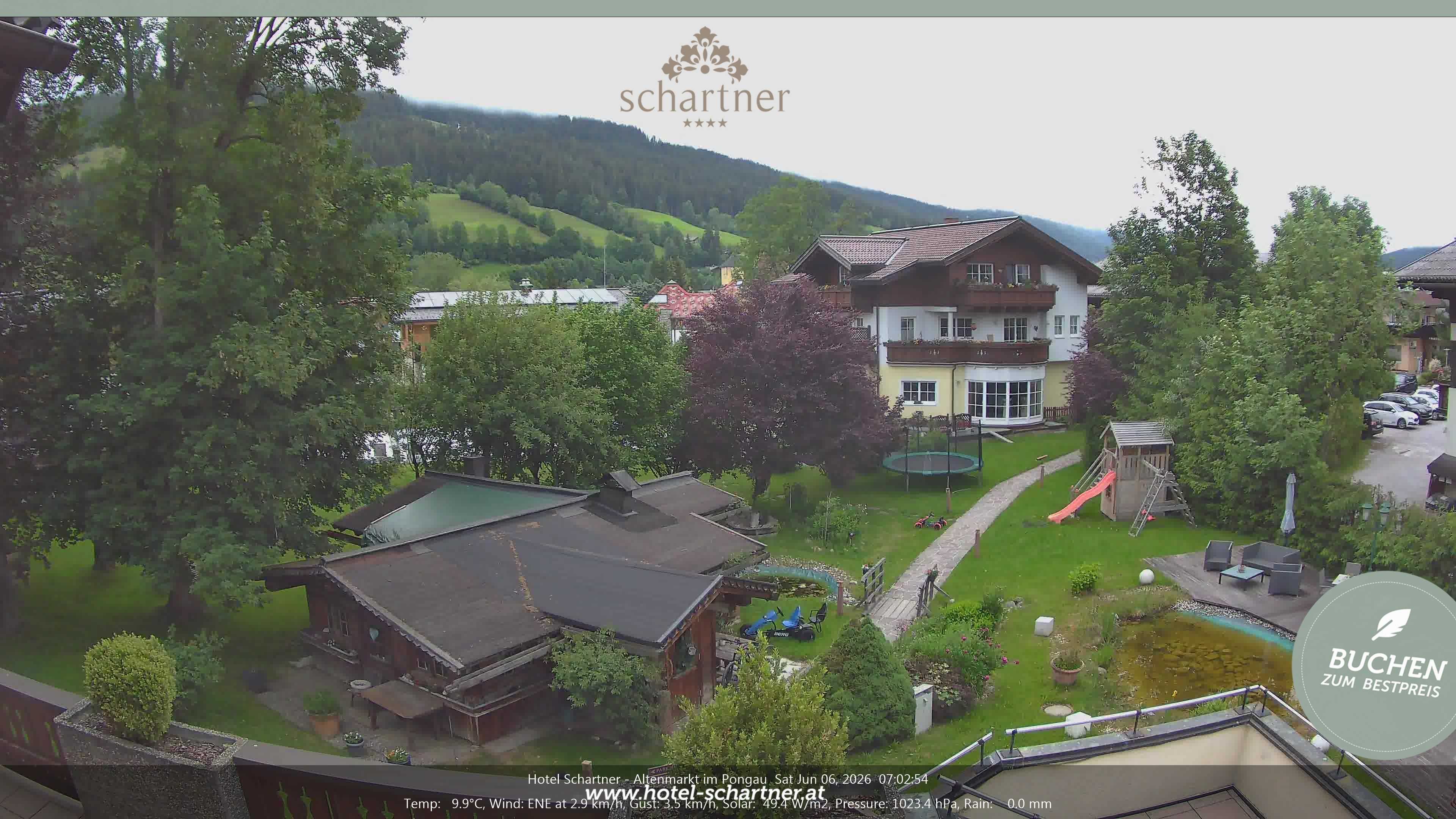 Archived image Webcam Altenmarkt im Pongau: Hotel Schartner