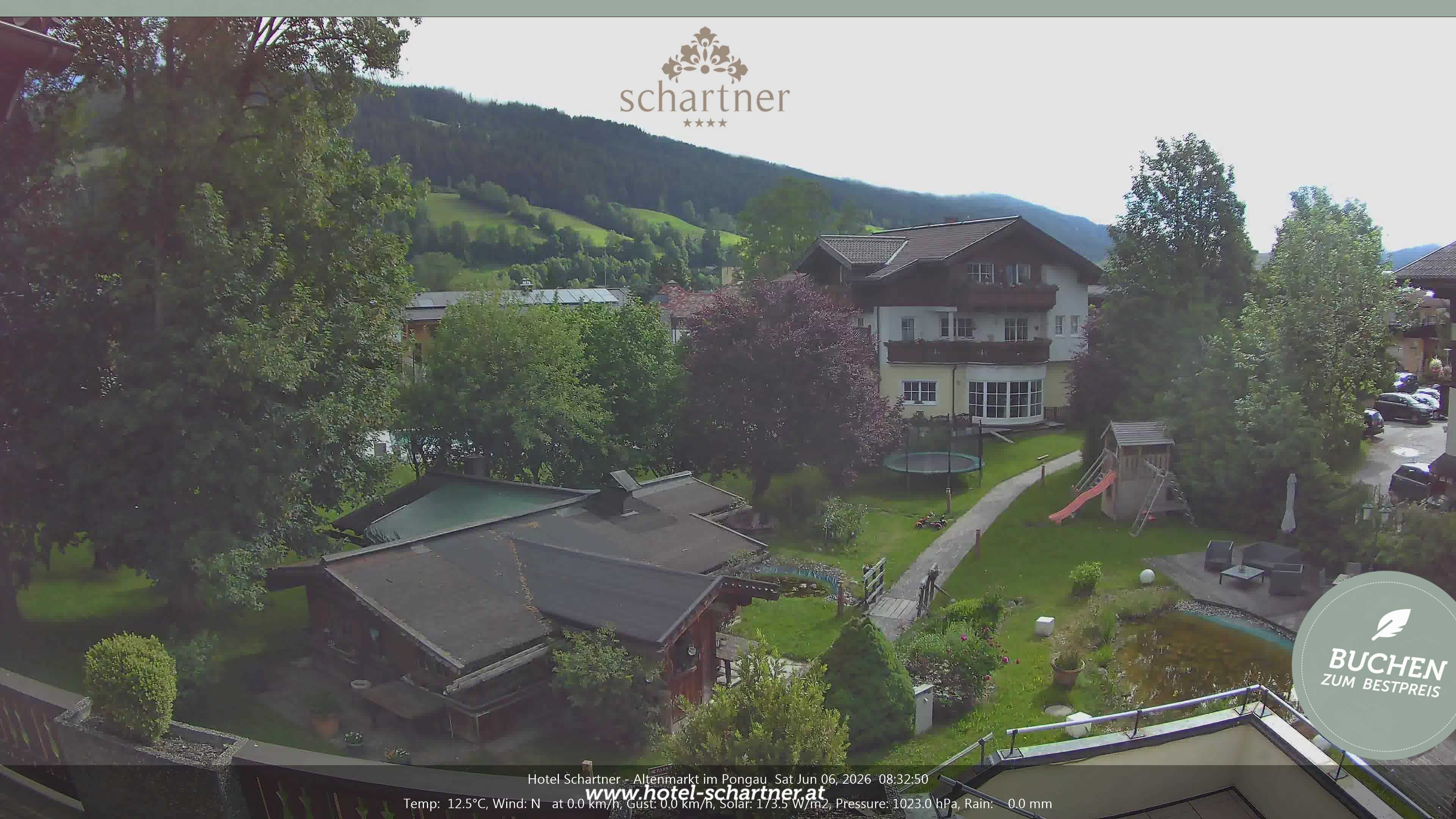 Archived image Webcam Altenmarkt im Pongau: Hotel Schartner