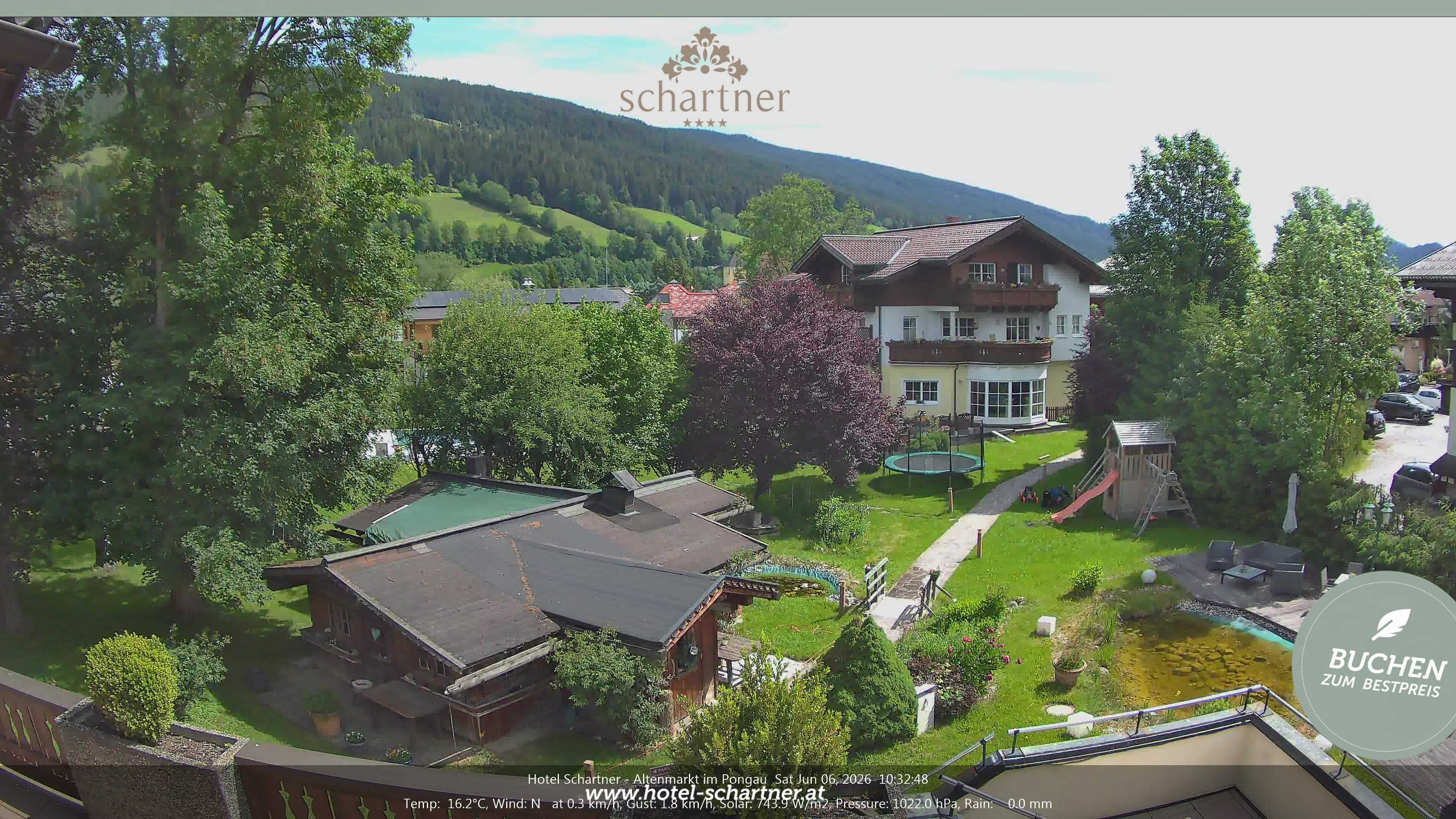 Archived image Webcam Altenmarkt im Pongau: Hotel Schartner