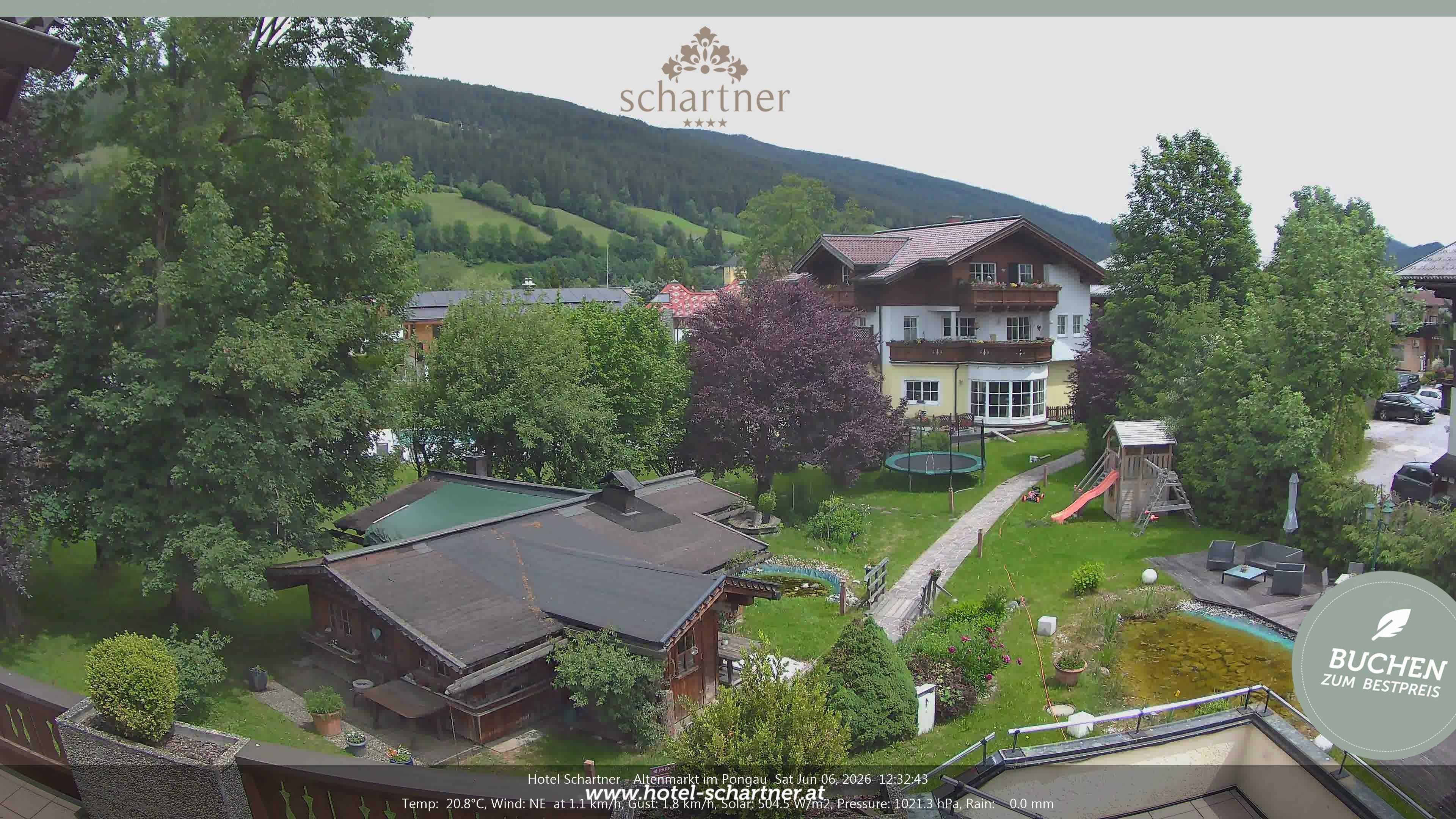 Archived image Webcam Altenmarkt im Pongau: Hotel Schartner