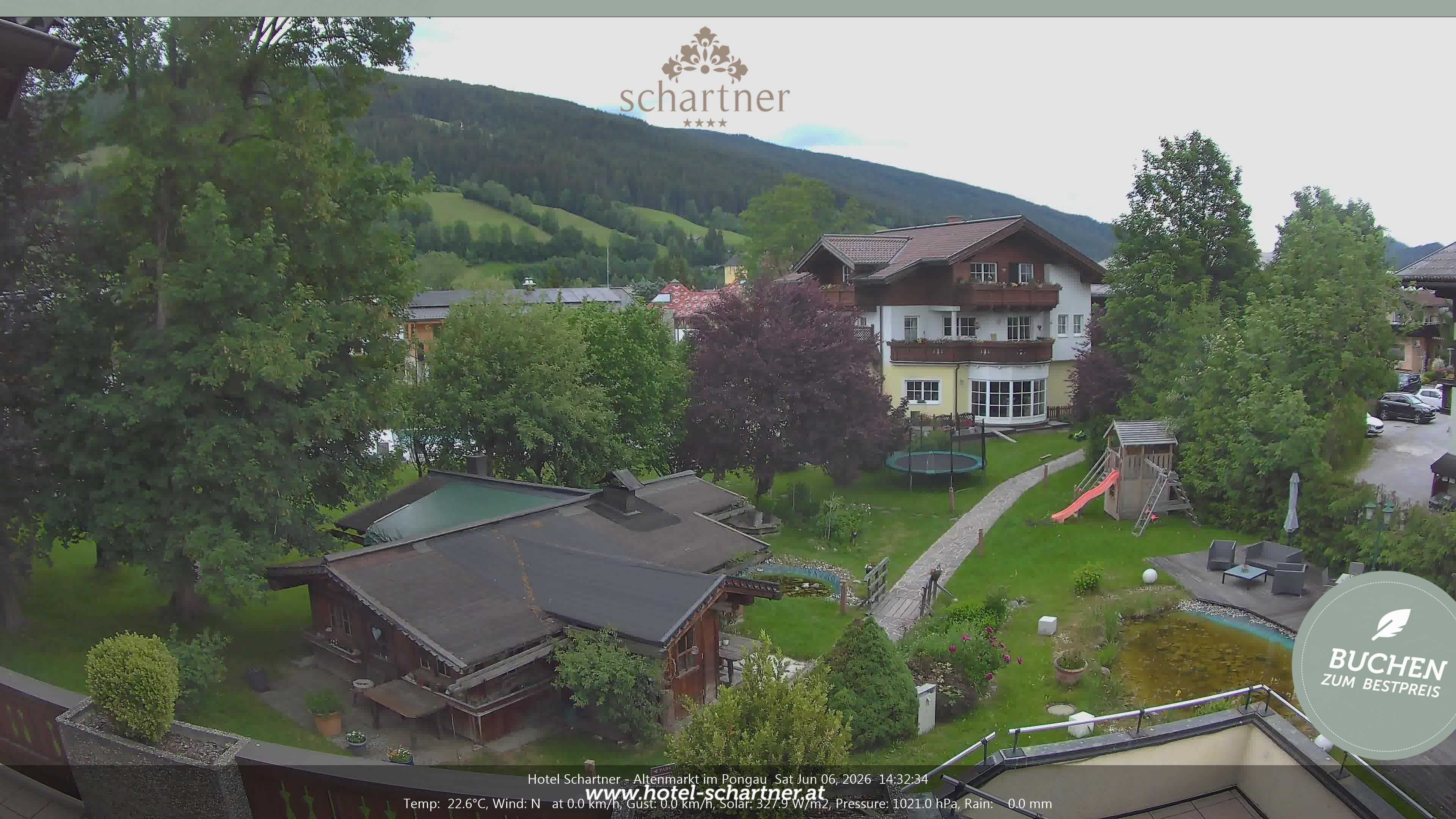 Archived image Webcam Altenmarkt im Pongau: Hotel Schartner