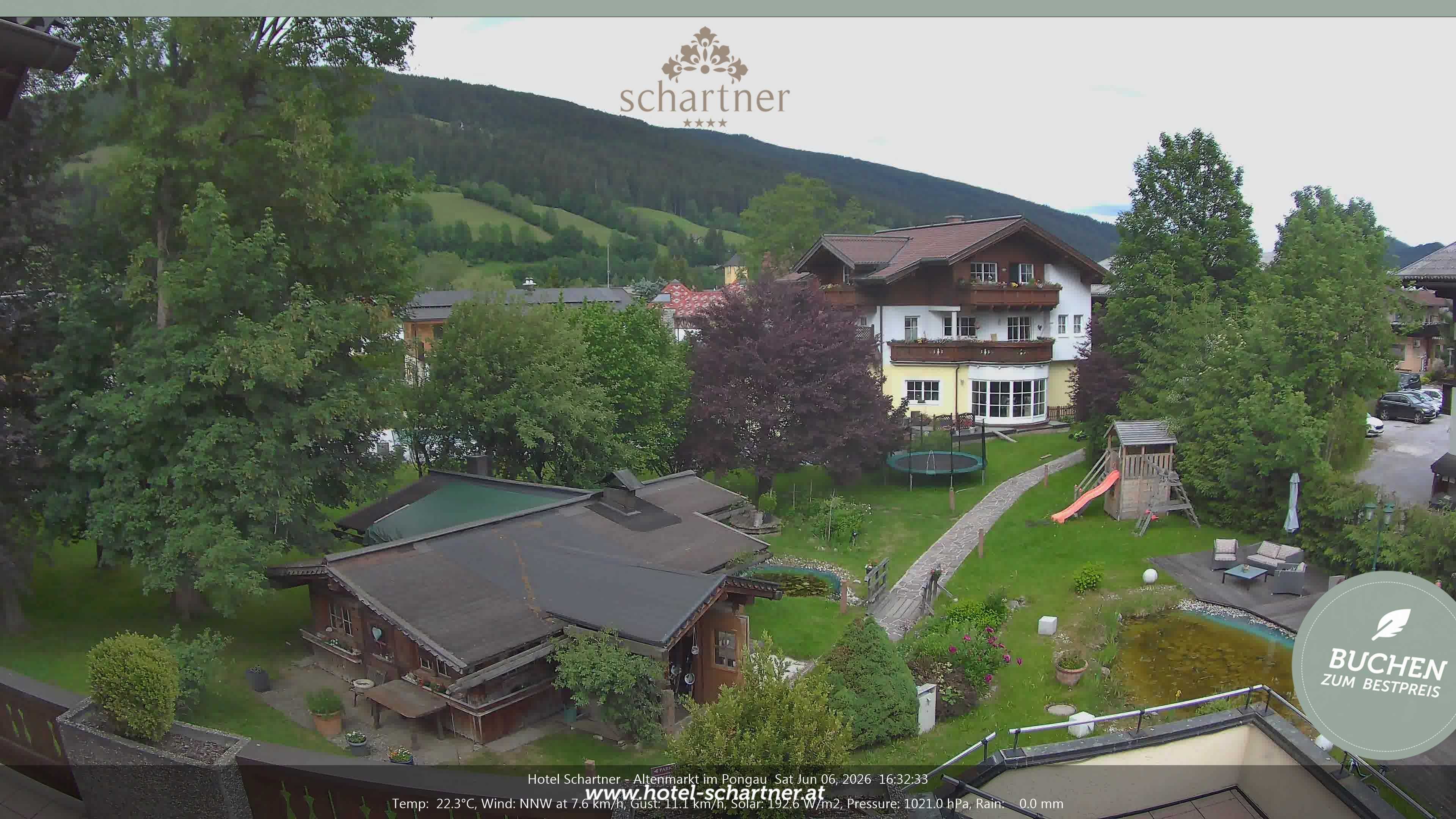 Archived image Webcam Altenmarkt im Pongau: Hotel Schartner