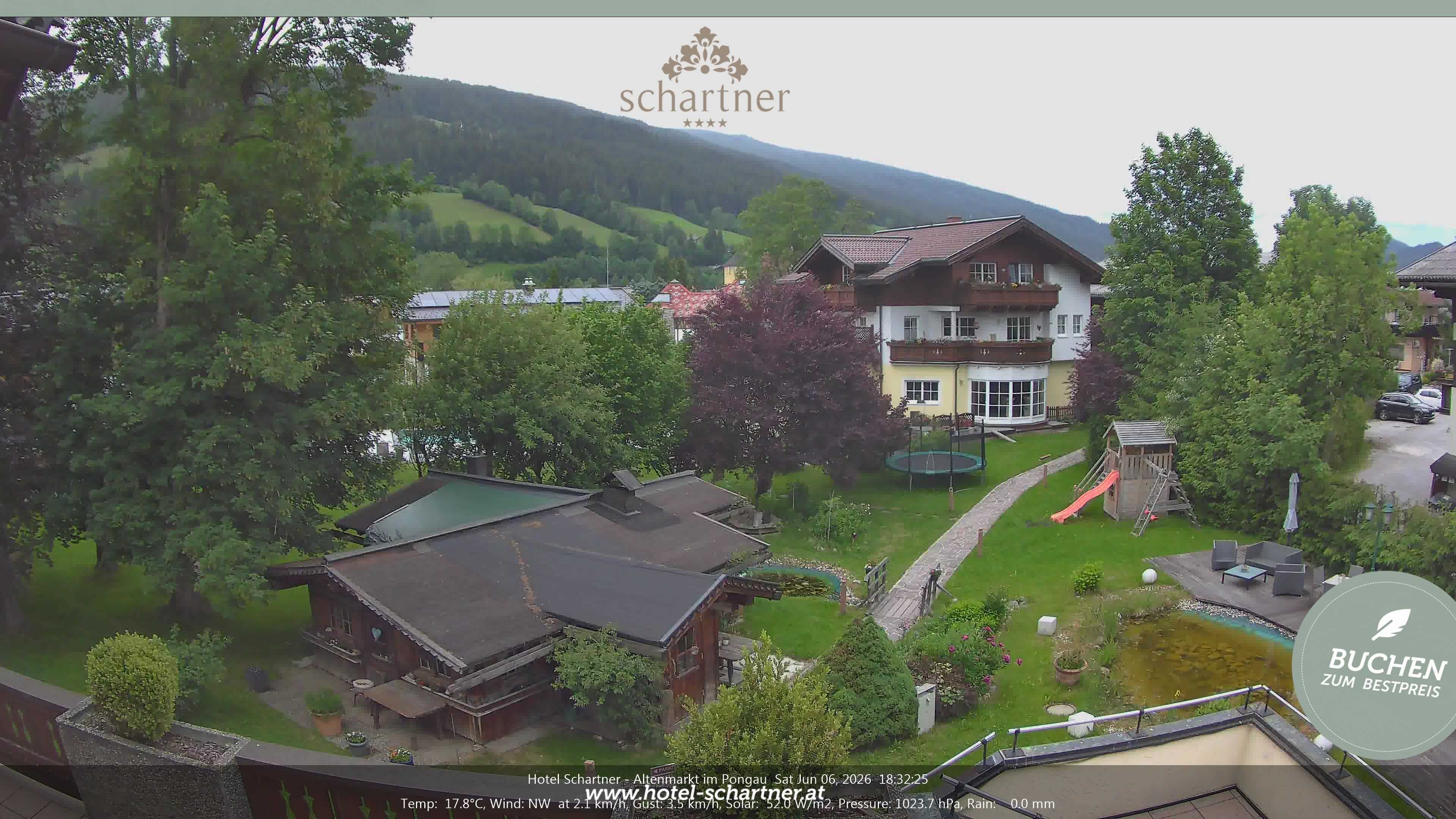 Archived image Webcam Altenmarkt im Pongau: Hotel Schartner