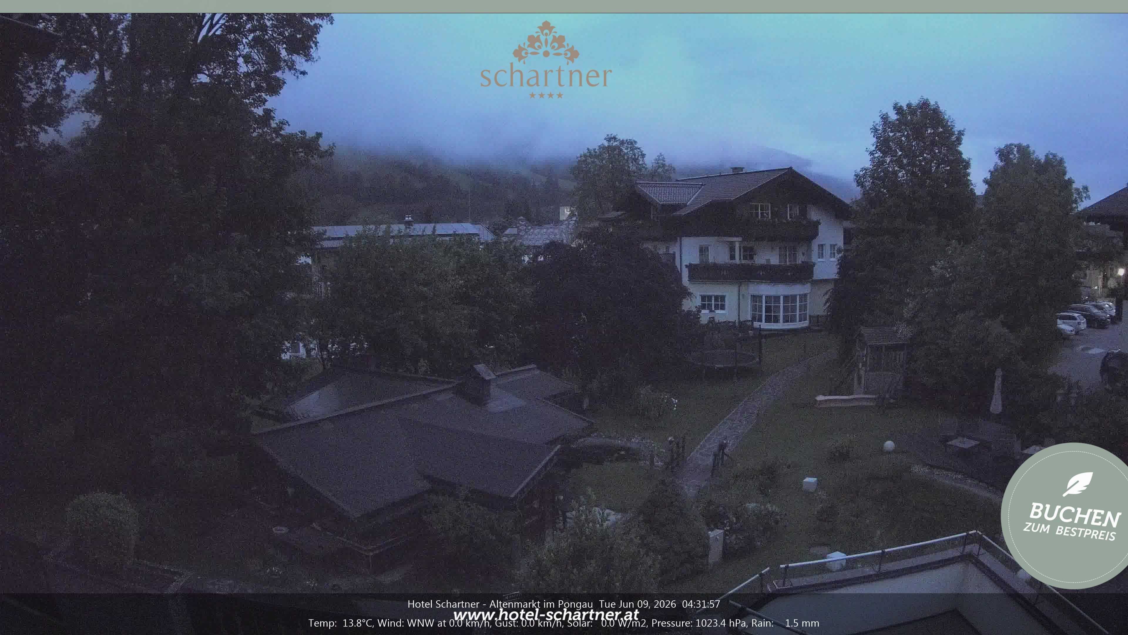 Archiv Foto Webcam Altenmarkt: Hotel Schartner