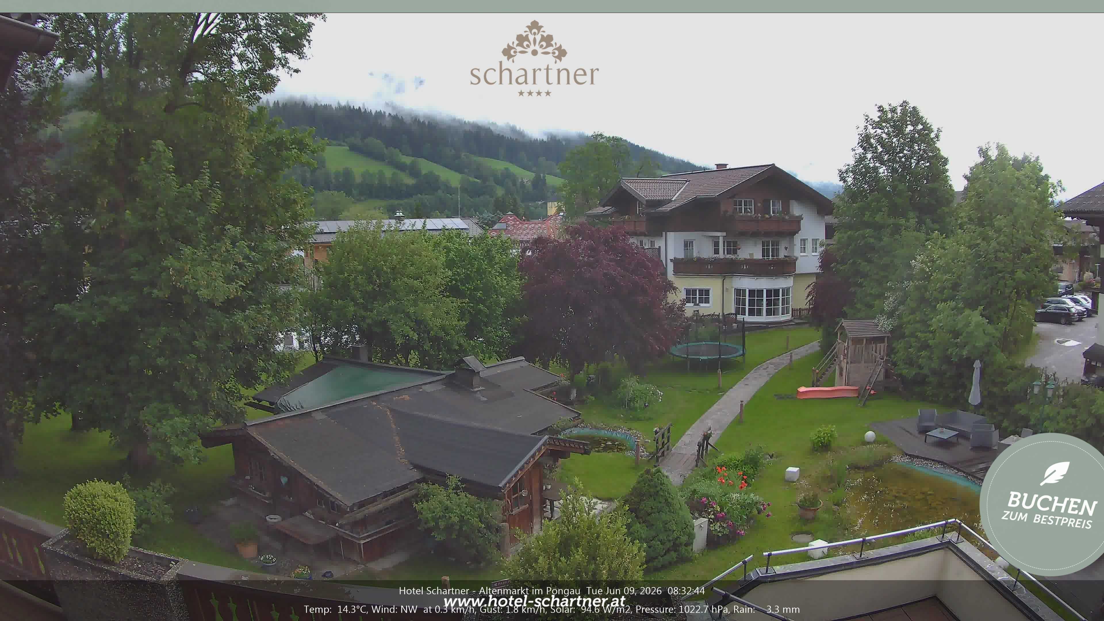Archiv Foto Webcam Altenmarkt: Hotel Schartner