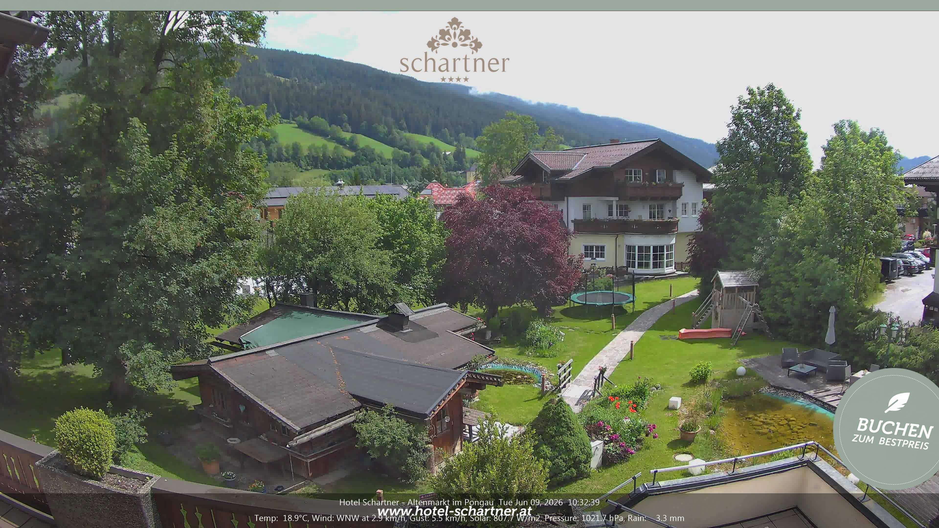 Archiv Foto Webcam Altenmarkt: Hotel Schartner