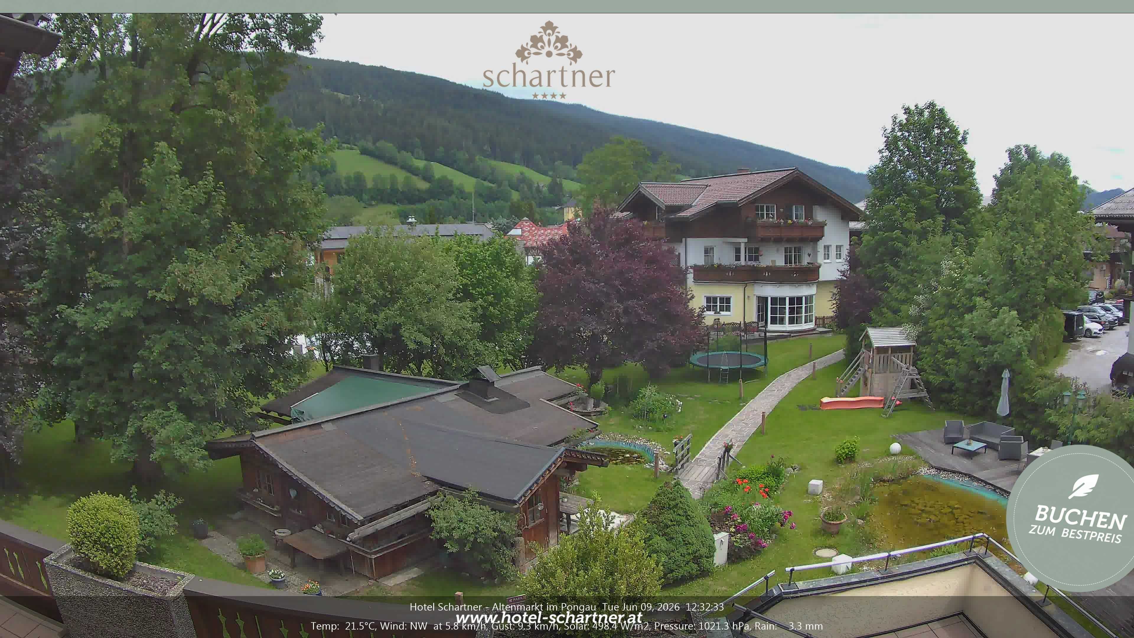 Archiv Foto Webcam Altenmarkt: Hotel Schartner