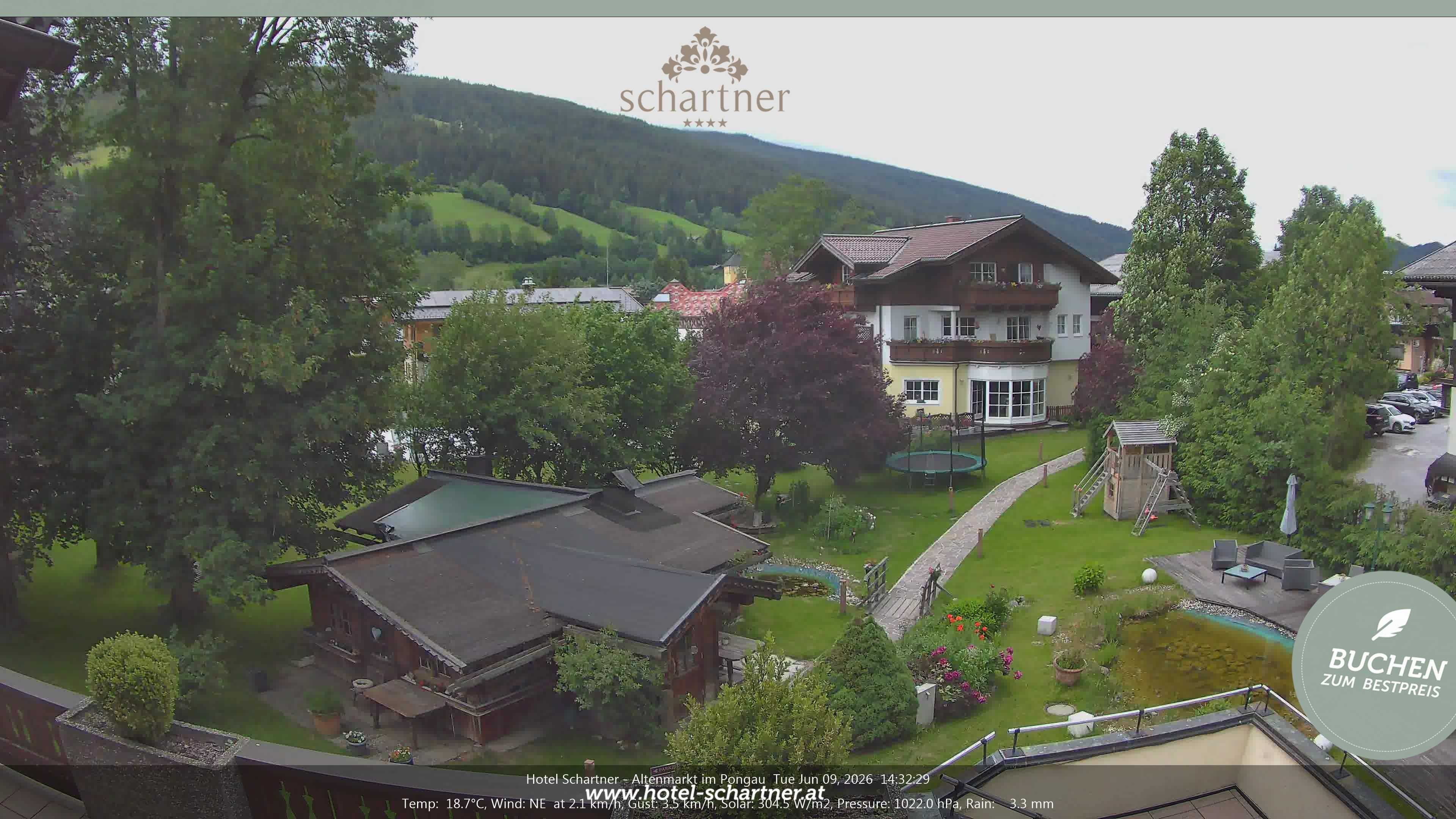 Archiv Foto Webcam Altenmarkt: Hotel Schartner