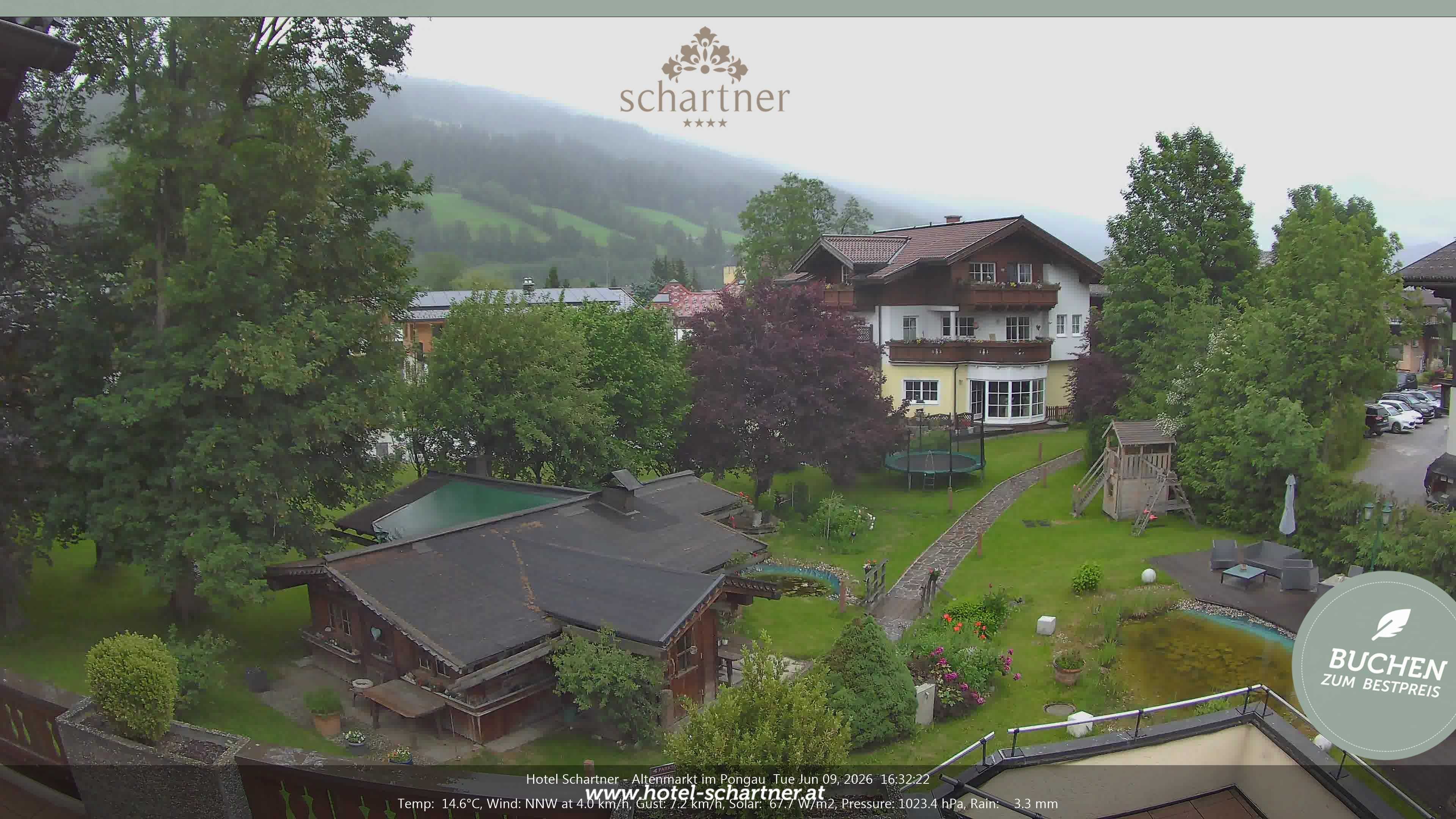 Archiv Foto Webcam Altenmarkt: Hotel Schartner