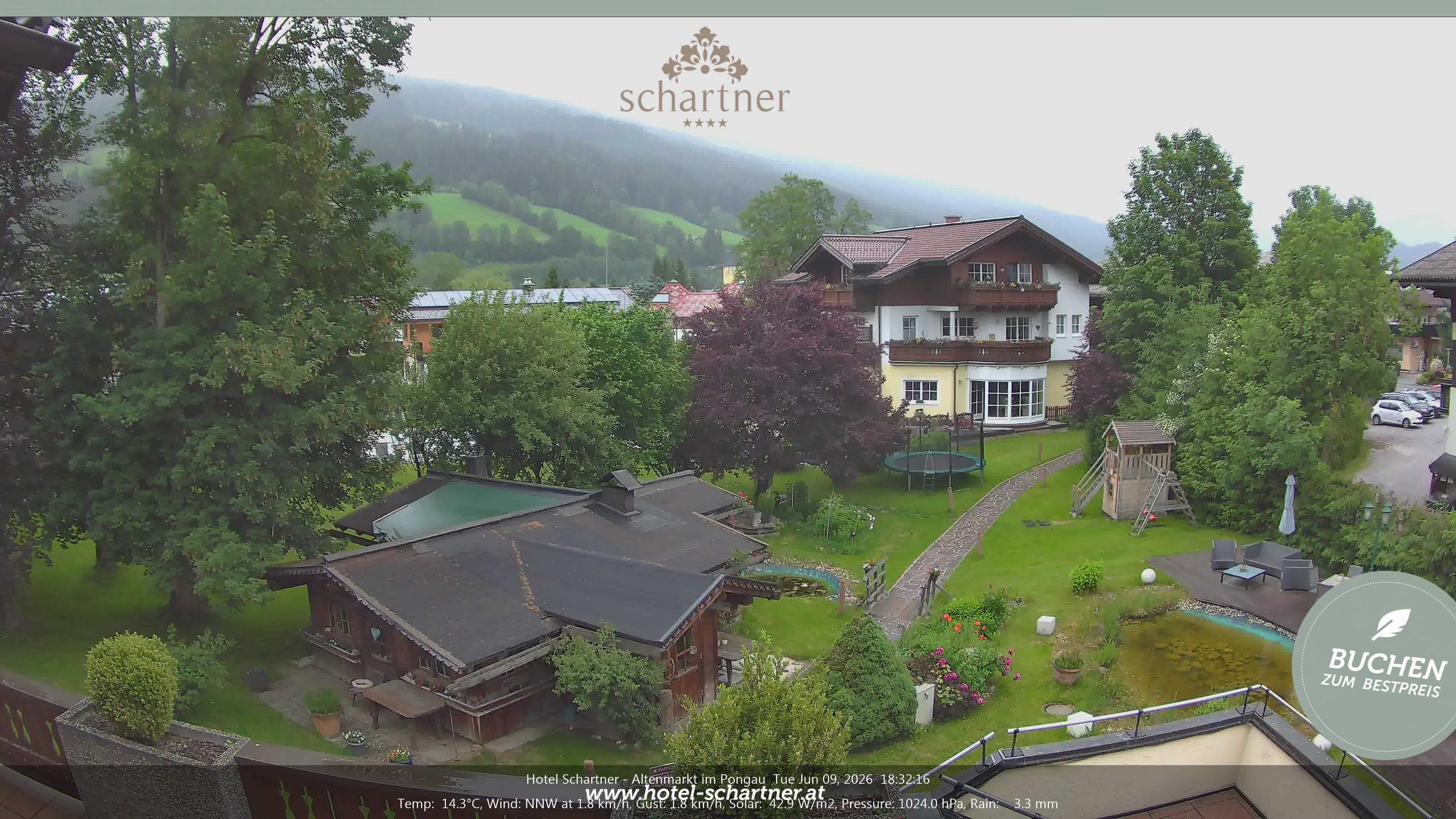 Archiv Foto Webcam Altenmarkt: Hotel Schartner