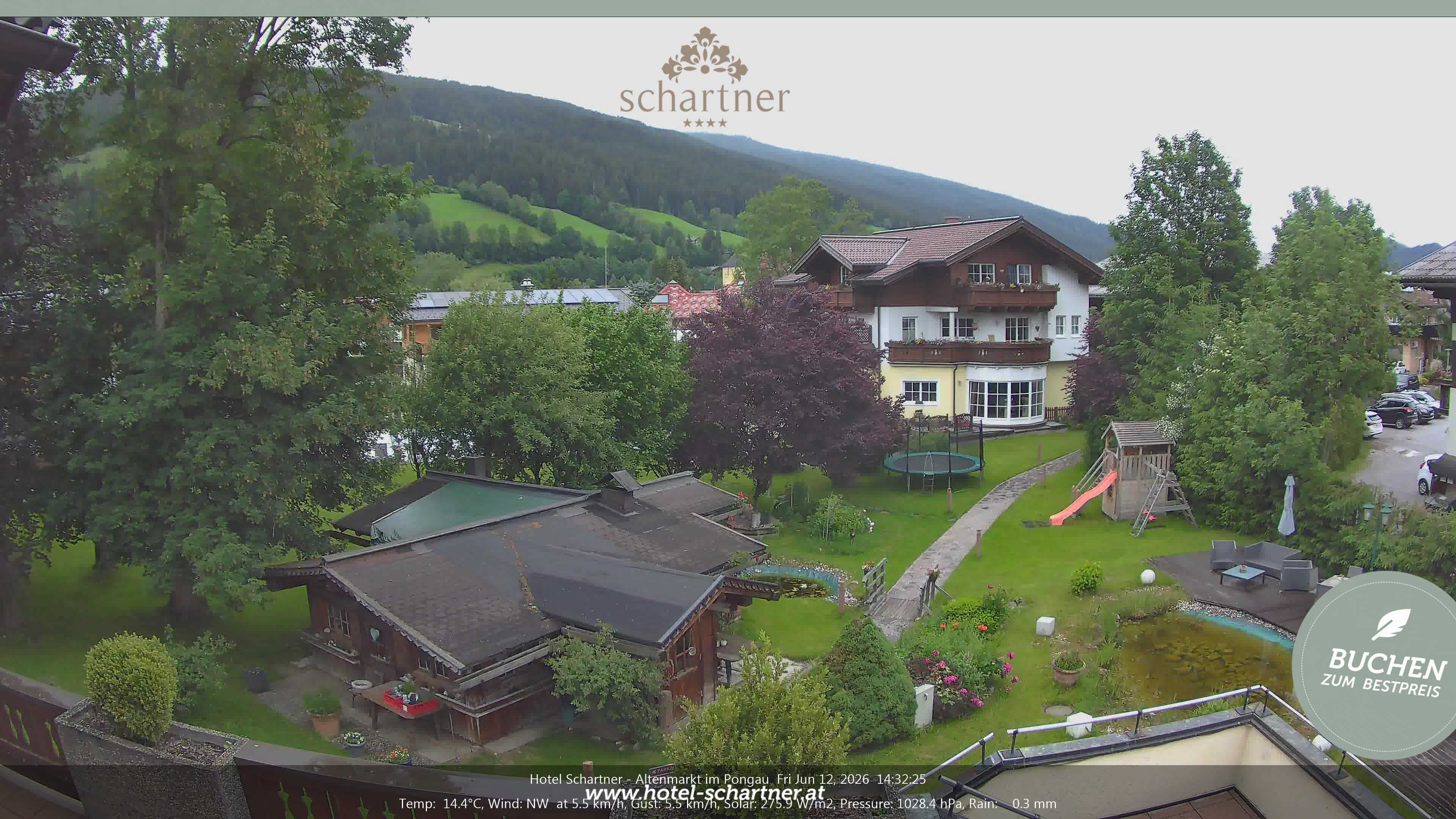 Archiv Foto Webcam Altenmarkt: Hotel Schartner