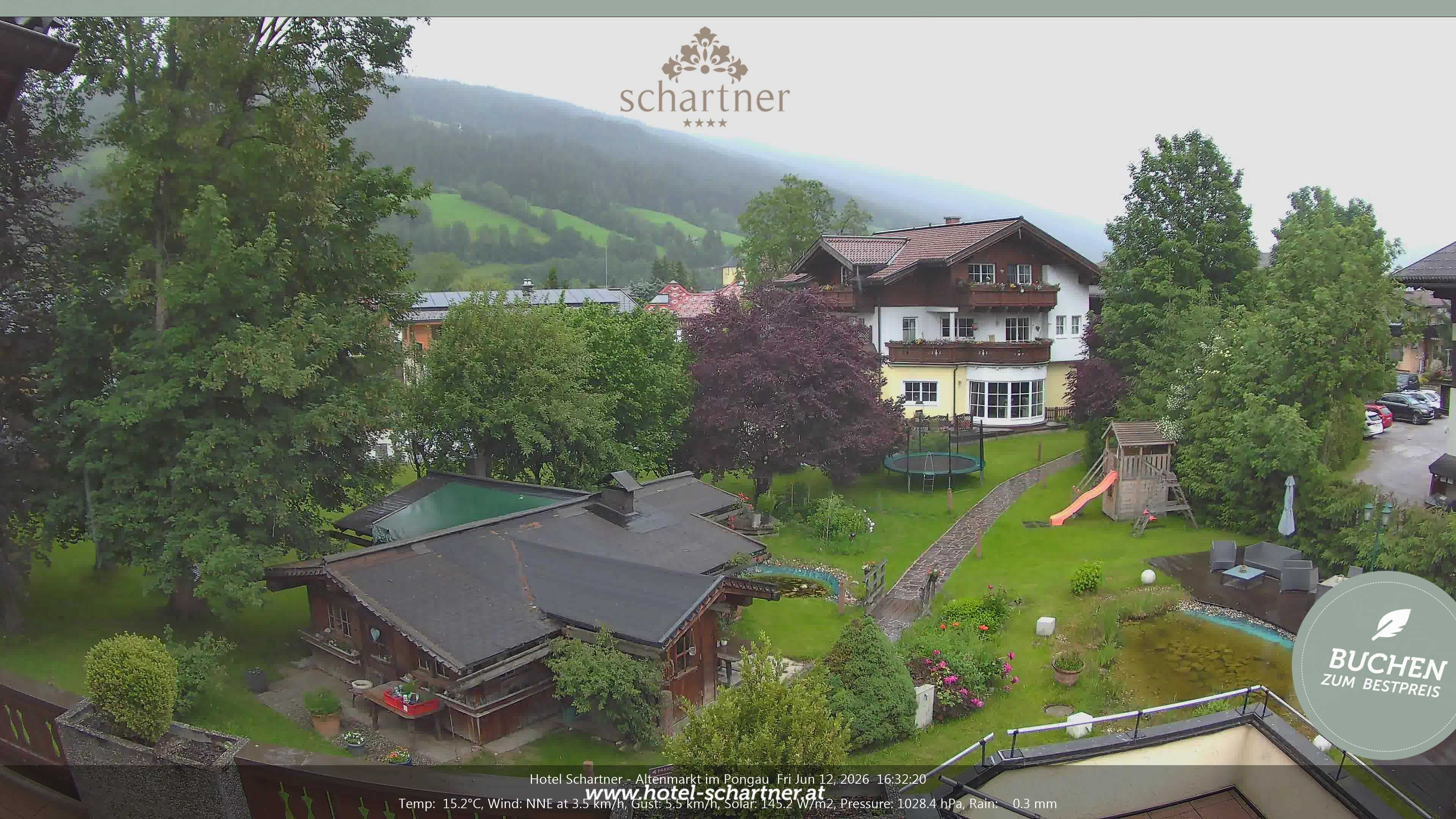 Archiv Foto Webcam Altenmarkt: Hotel Schartner