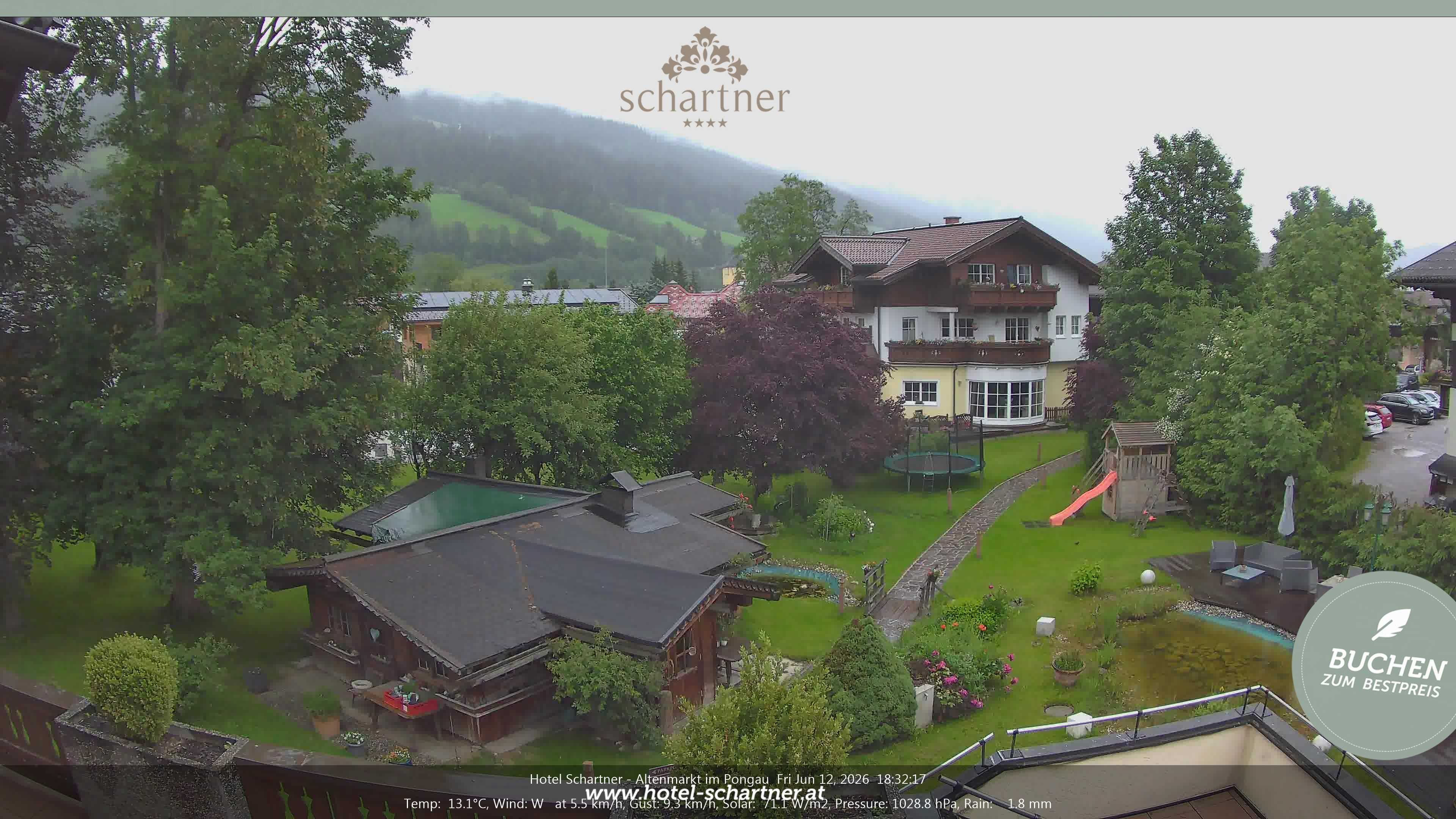 Archiv Foto Webcam Altenmarkt: Hotel Schartner