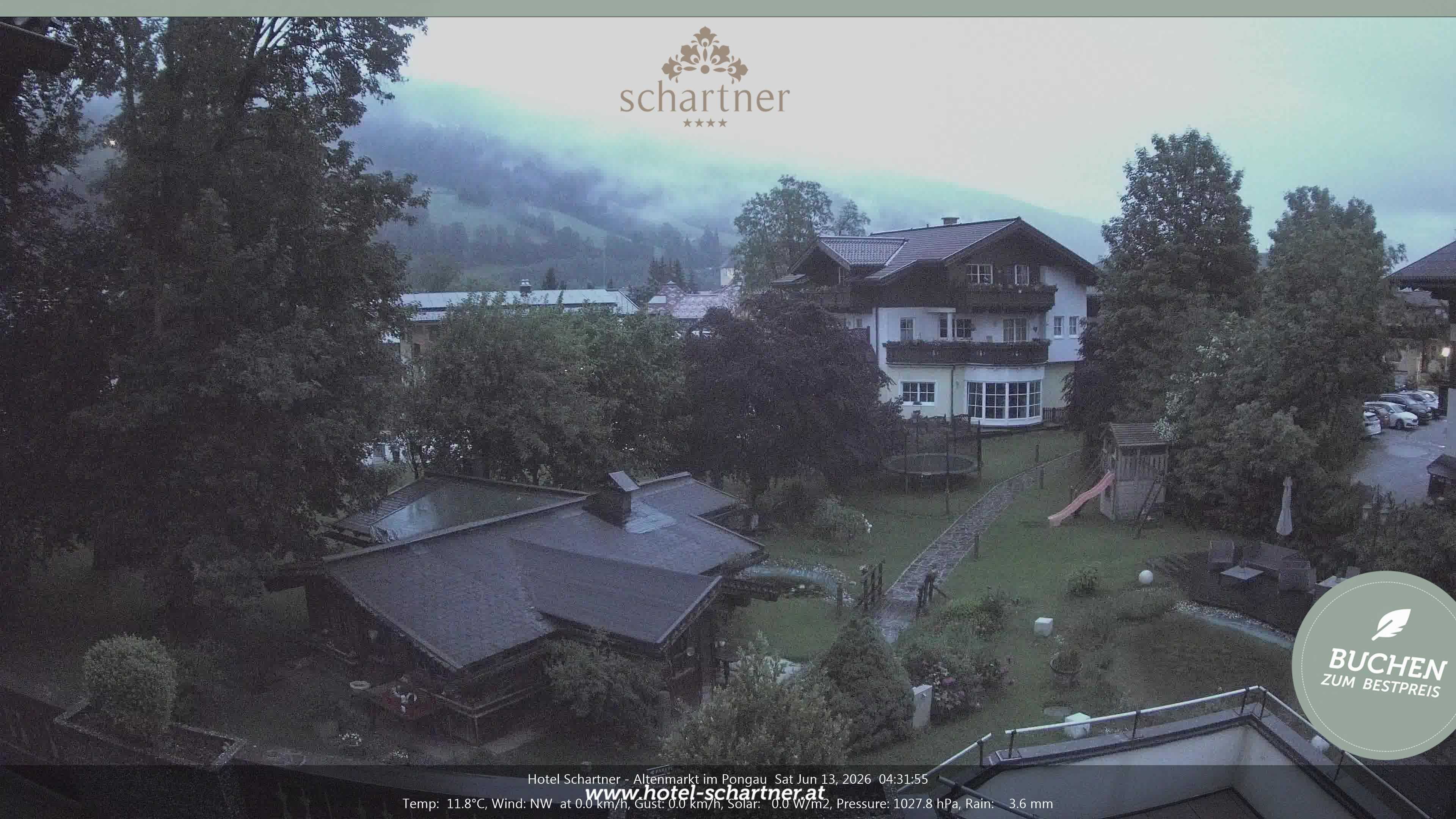 Archived image Webcam Altenmarkt im Pongau: Hotel Schartner
