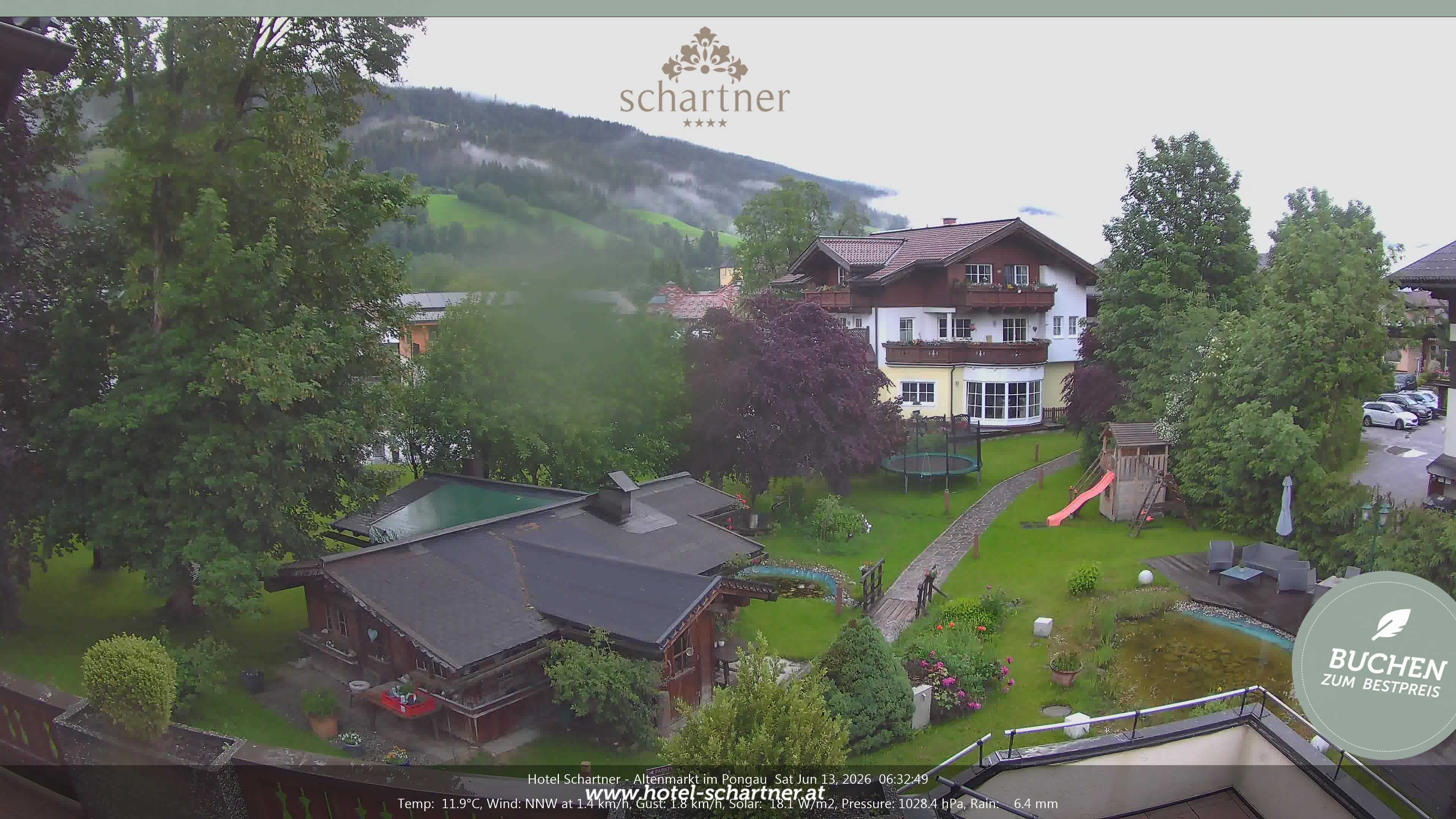Archived image Webcam Altenmarkt im Pongau: Hotel Schartner
