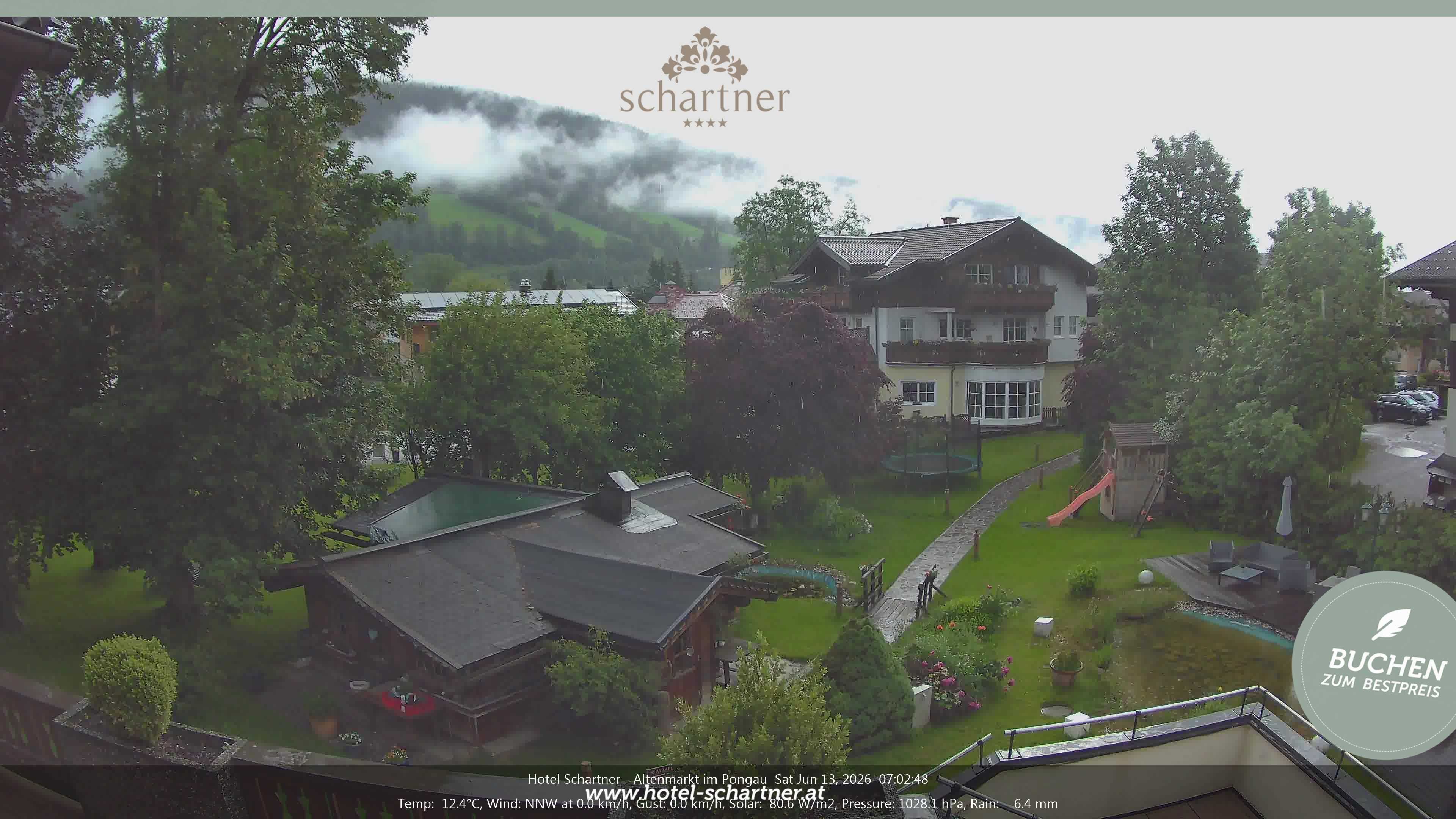 Archived image Webcam Altenmarkt im Pongau: Hotel Schartner