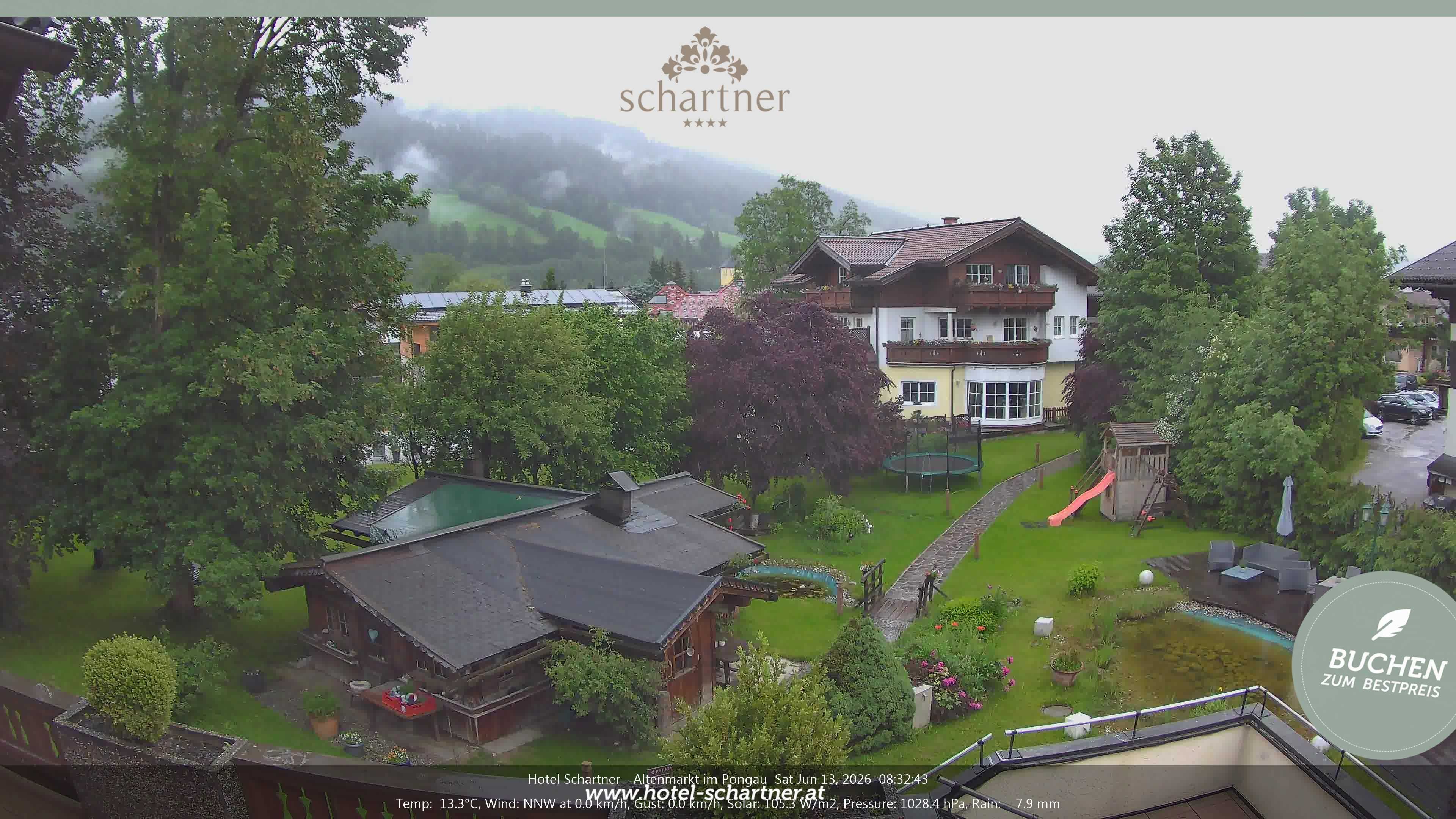 Archived image Webcam Altenmarkt im Pongau: Hotel Schartner