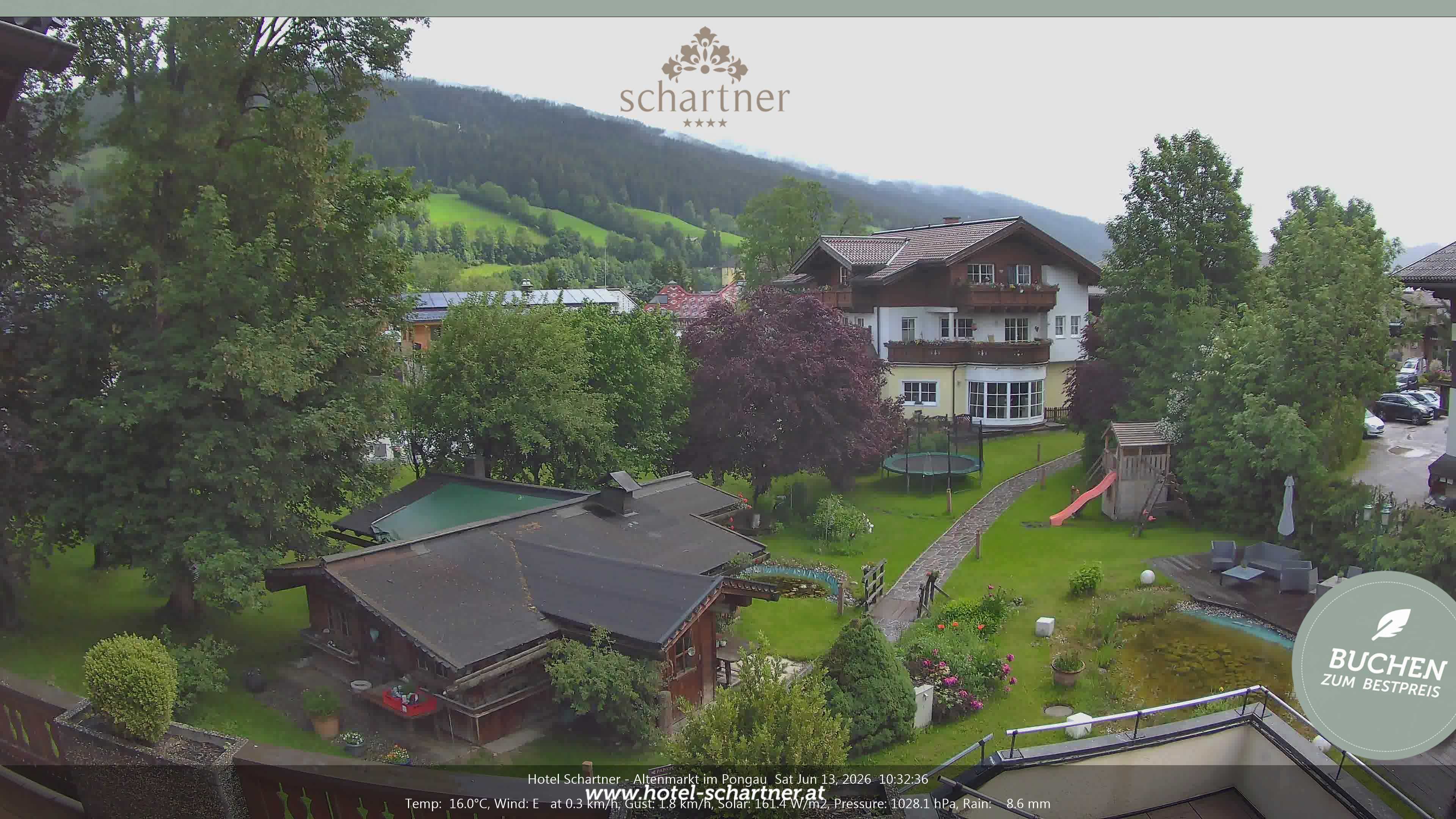 Archived image Webcam Altenmarkt im Pongau: Hotel Schartner
