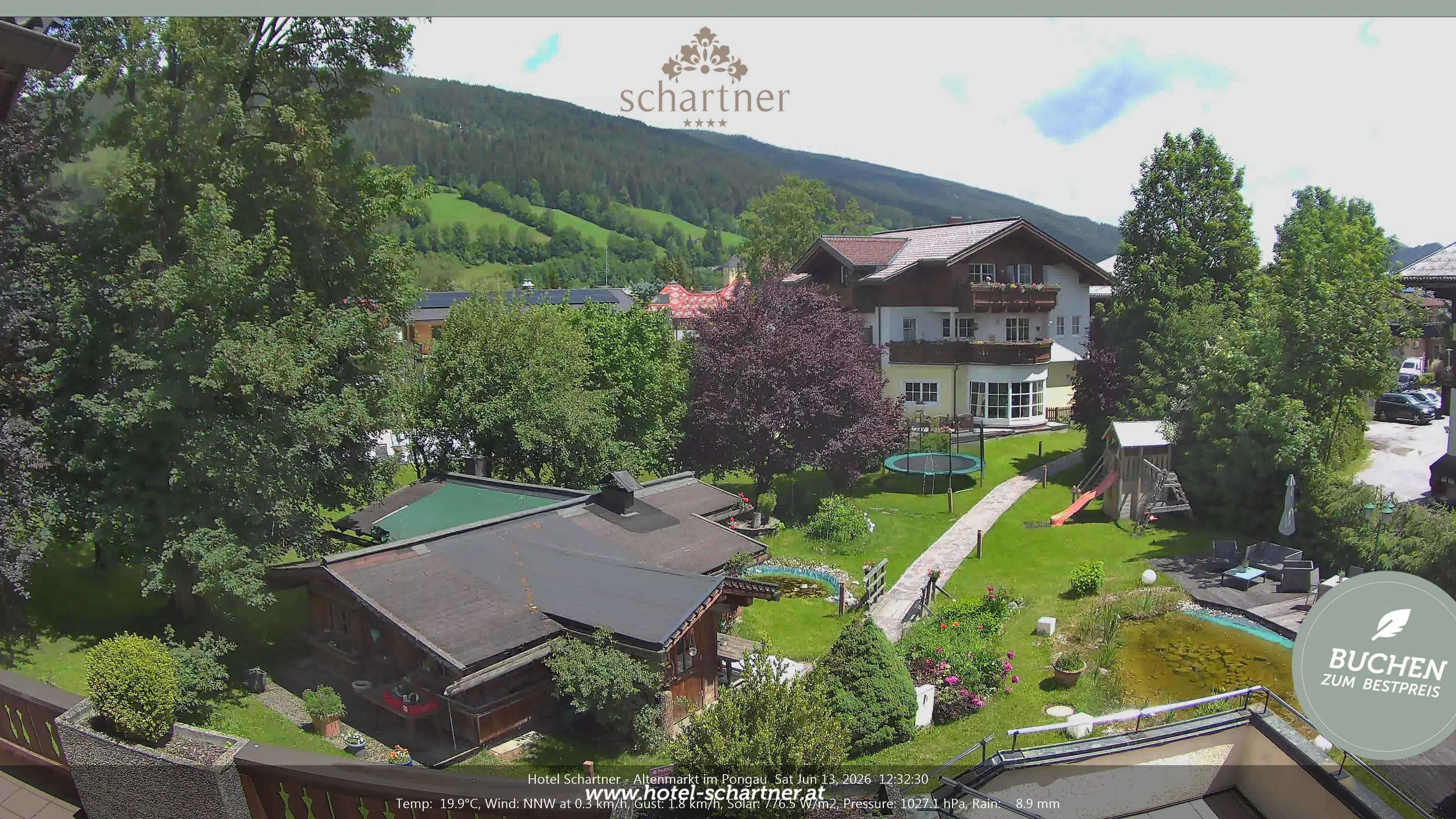 Archived image Webcam Altenmarkt im Pongau: Hotel Schartner