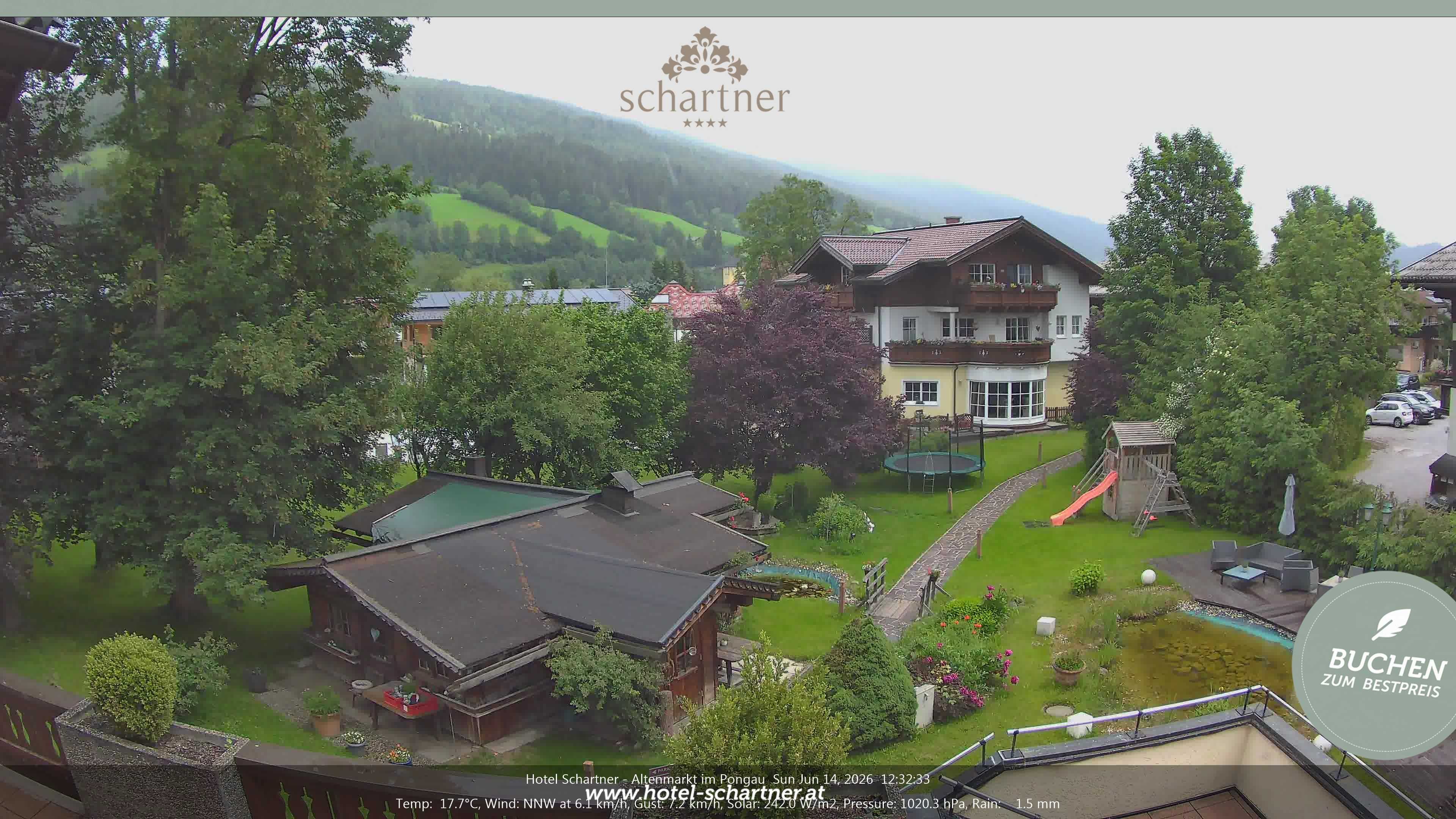 Archiv Foto Webcam Altenmarkt: Hotel Schartner