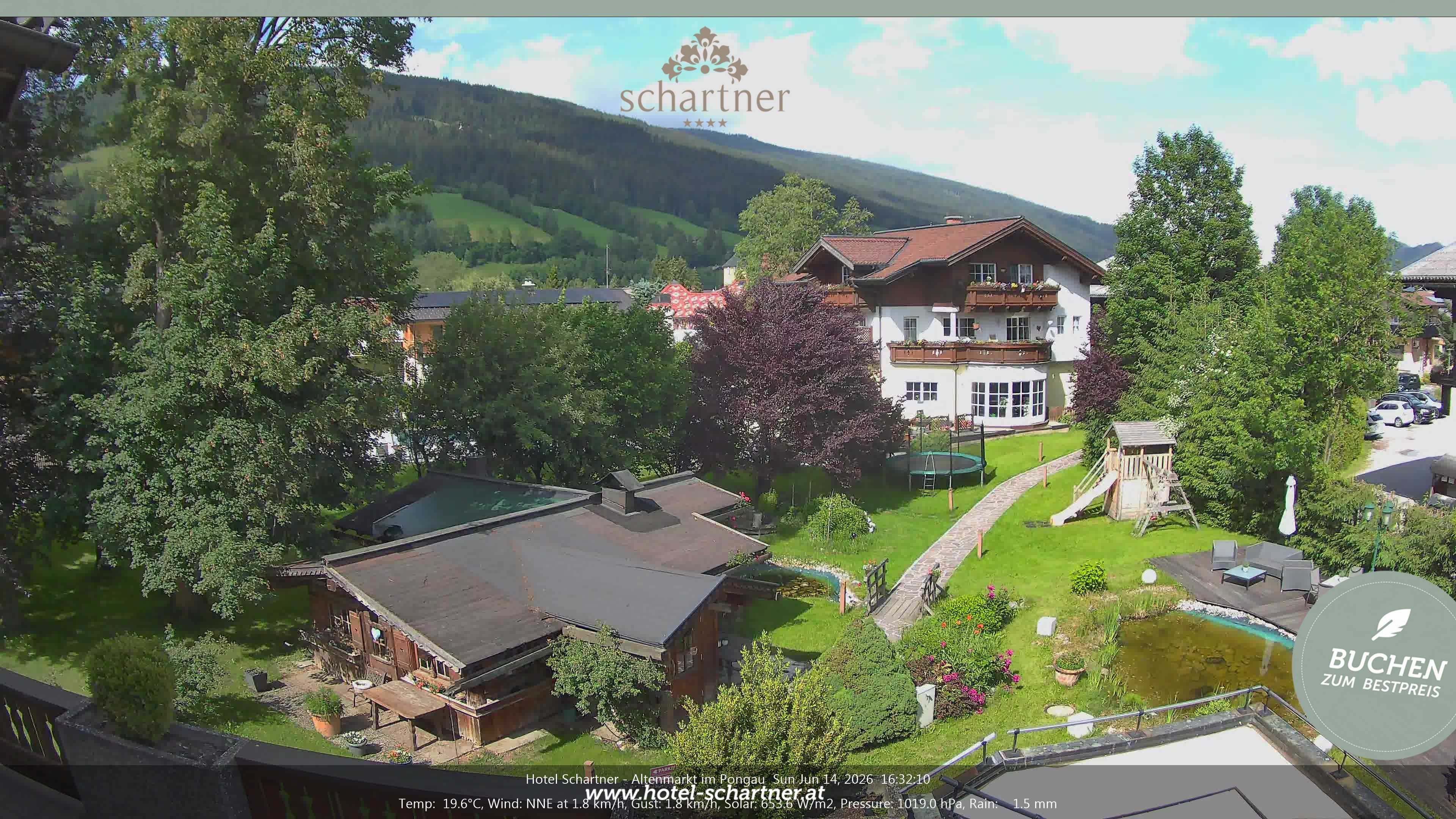 Archiv Foto Webcam Altenmarkt: Hotel Schartner
