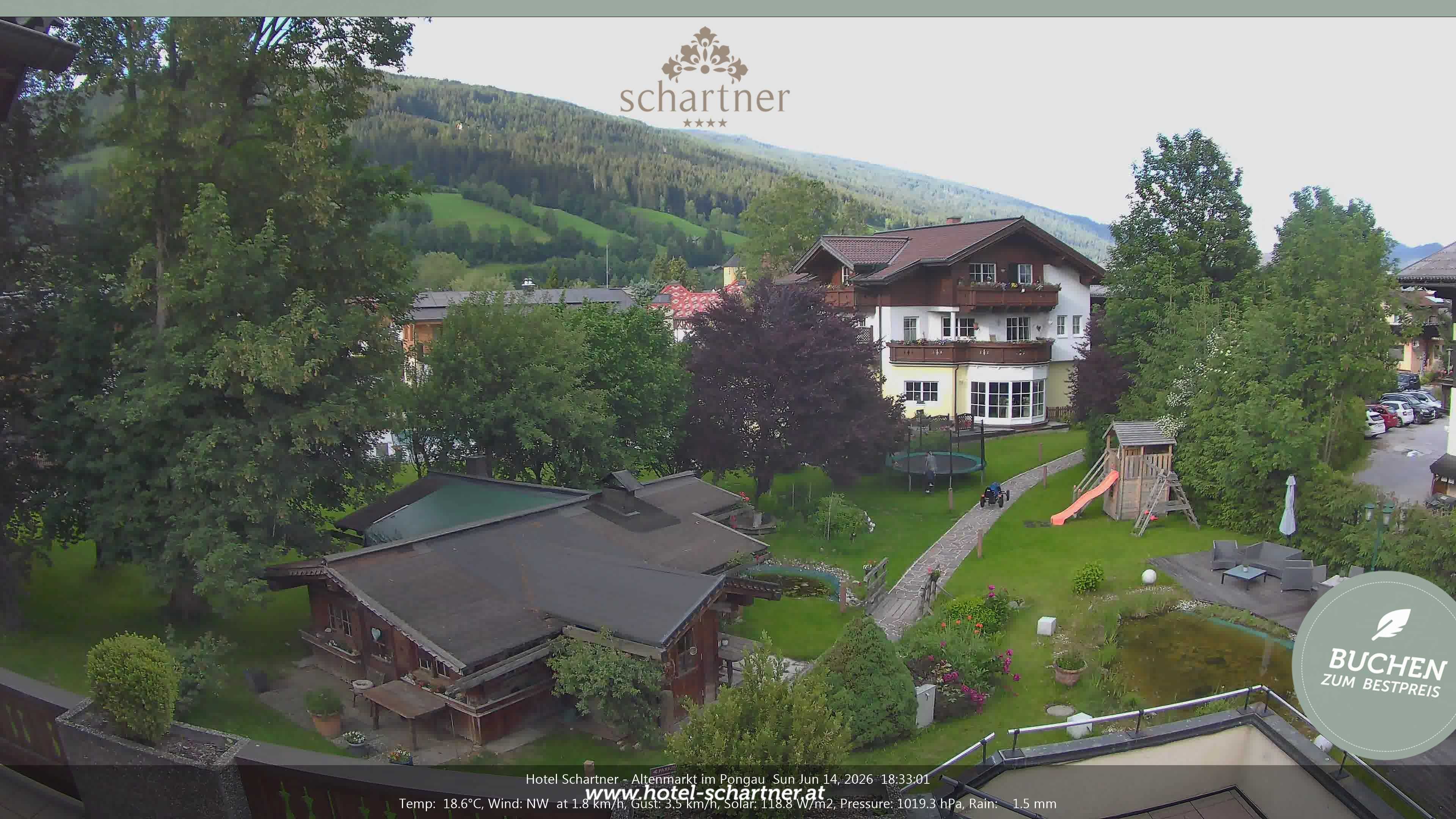 Archiv Foto Webcam Altenmarkt: Hotel Schartner