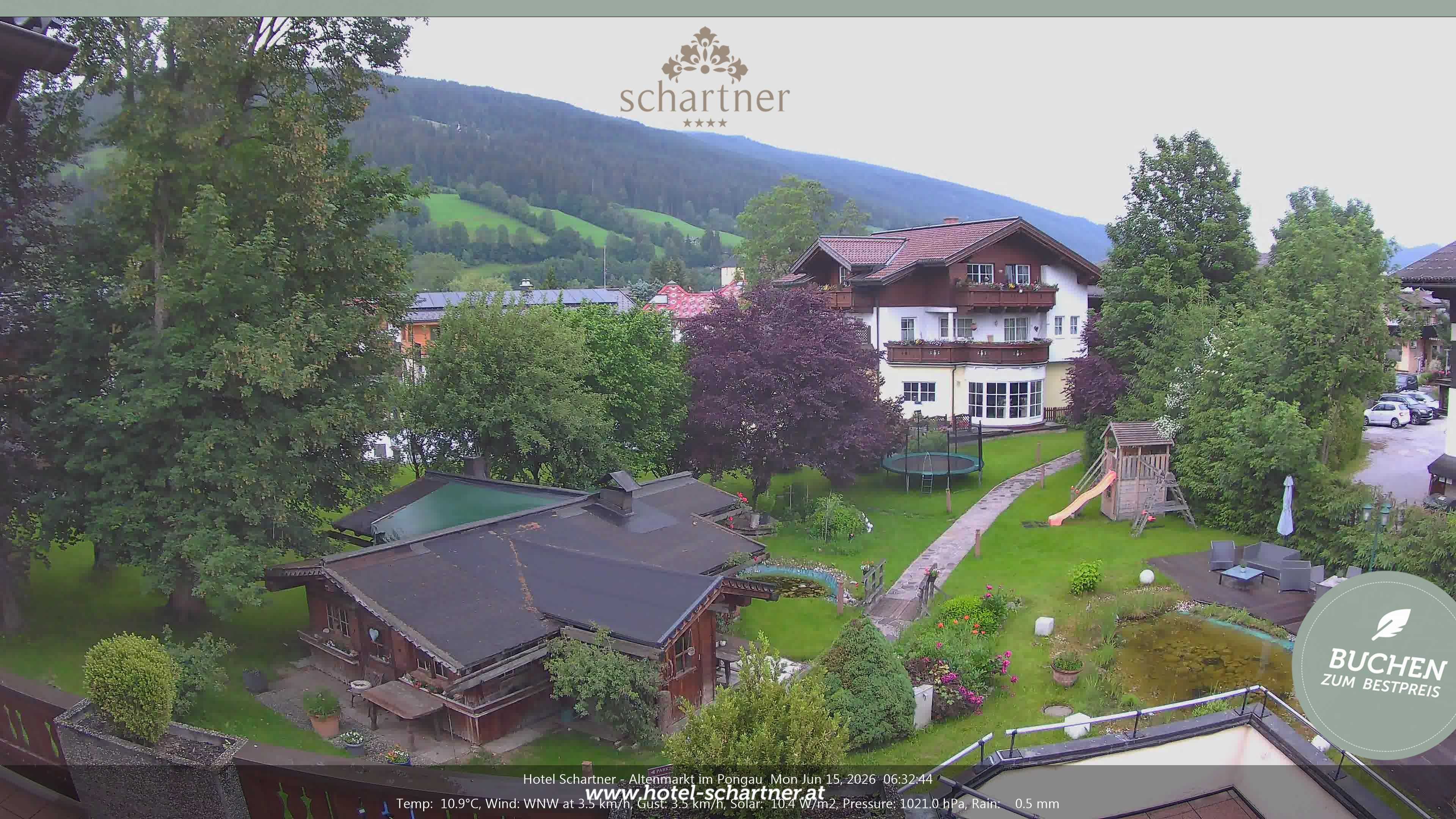 Archiv Foto Webcam Altenmarkt: Hotel Schartner