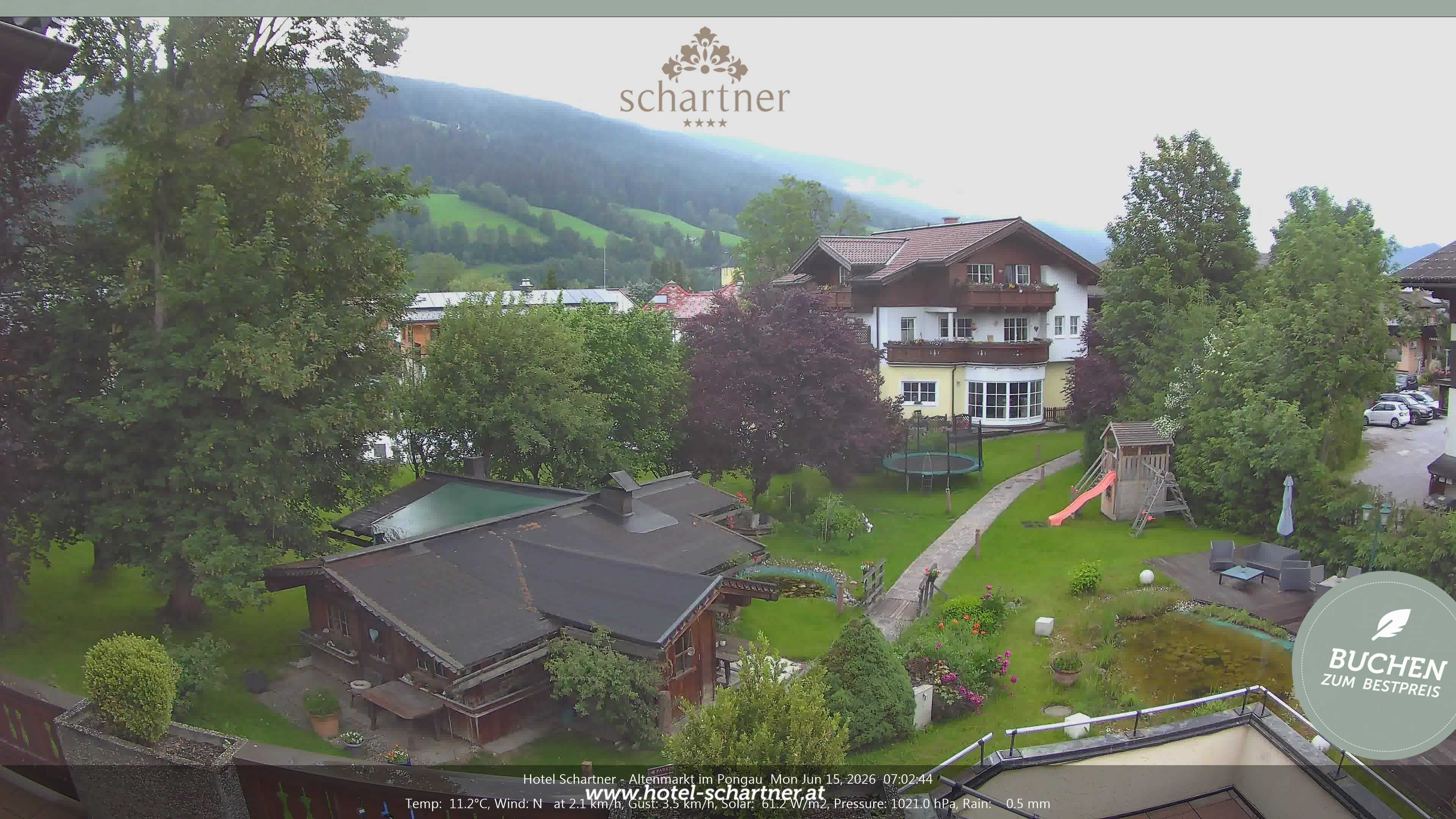 Archiv Foto Webcam Altenmarkt: Hotel Schartner