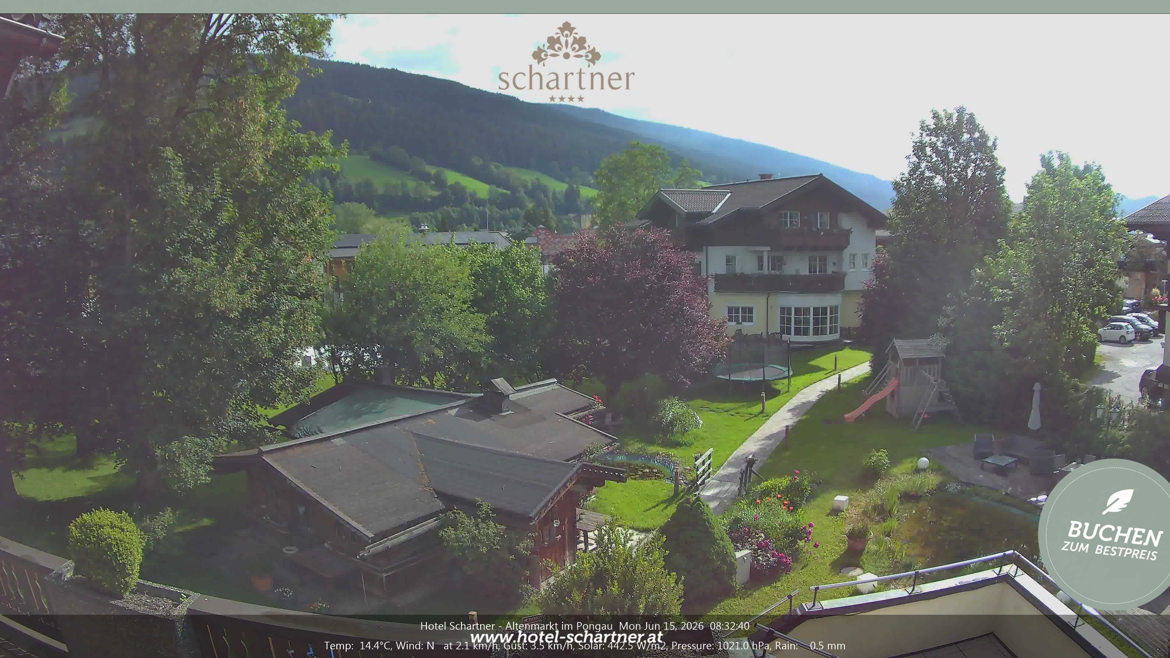 Archiv Foto Webcam Altenmarkt: Hotel Schartner