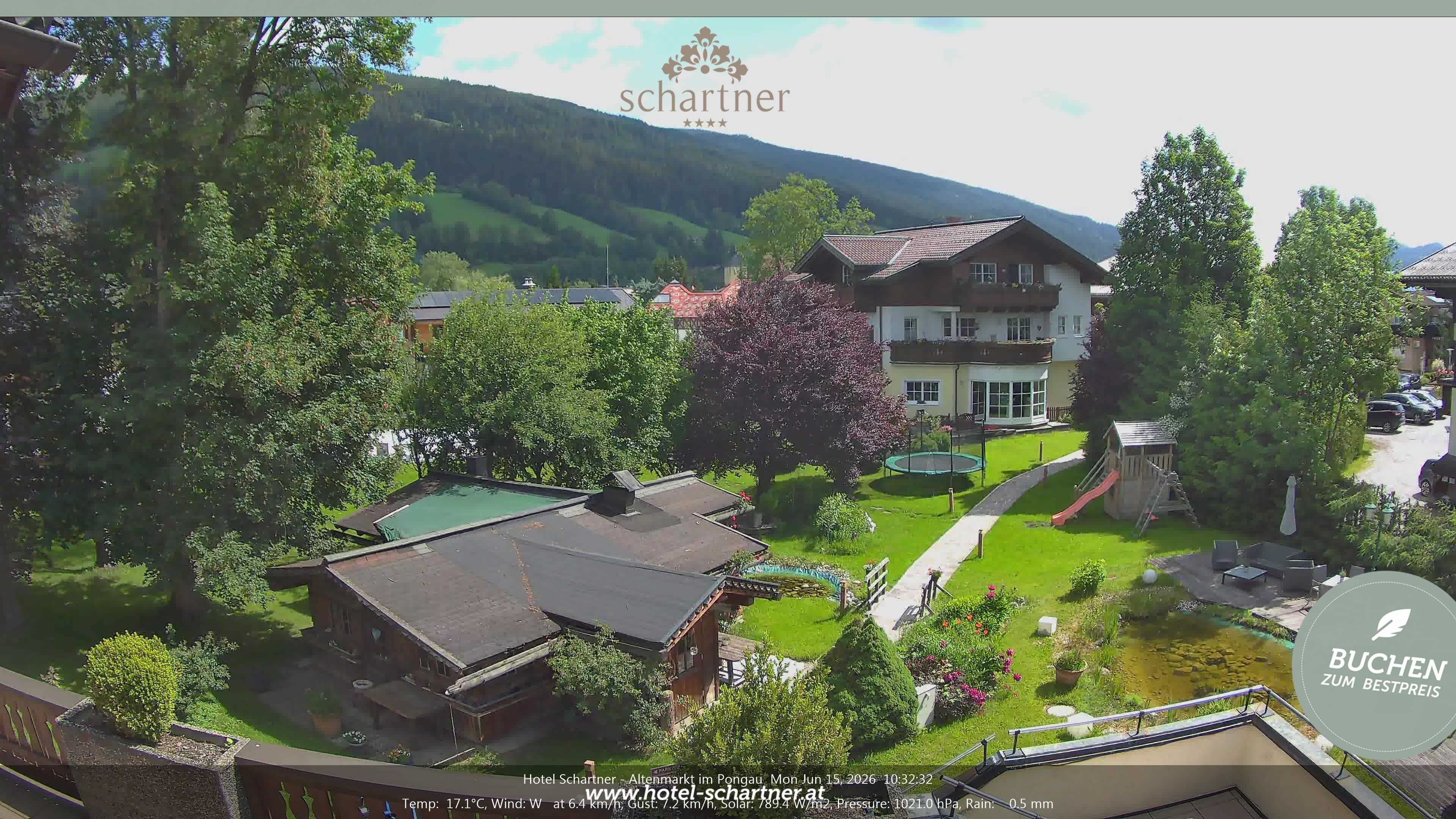 Archiv Foto Webcam Altenmarkt: Hotel Schartner
