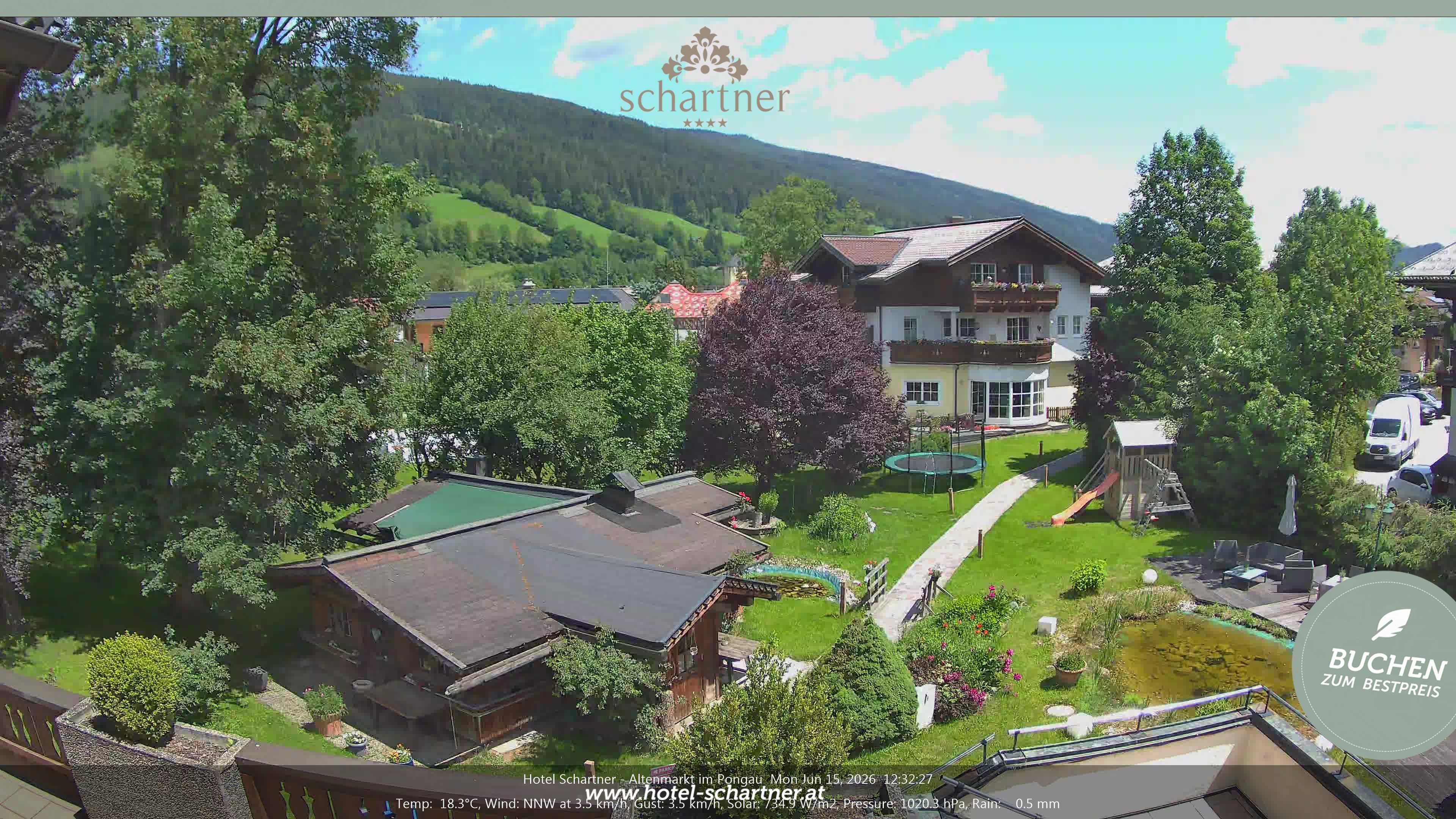Archiv Foto Webcam Altenmarkt: Hotel Schartner