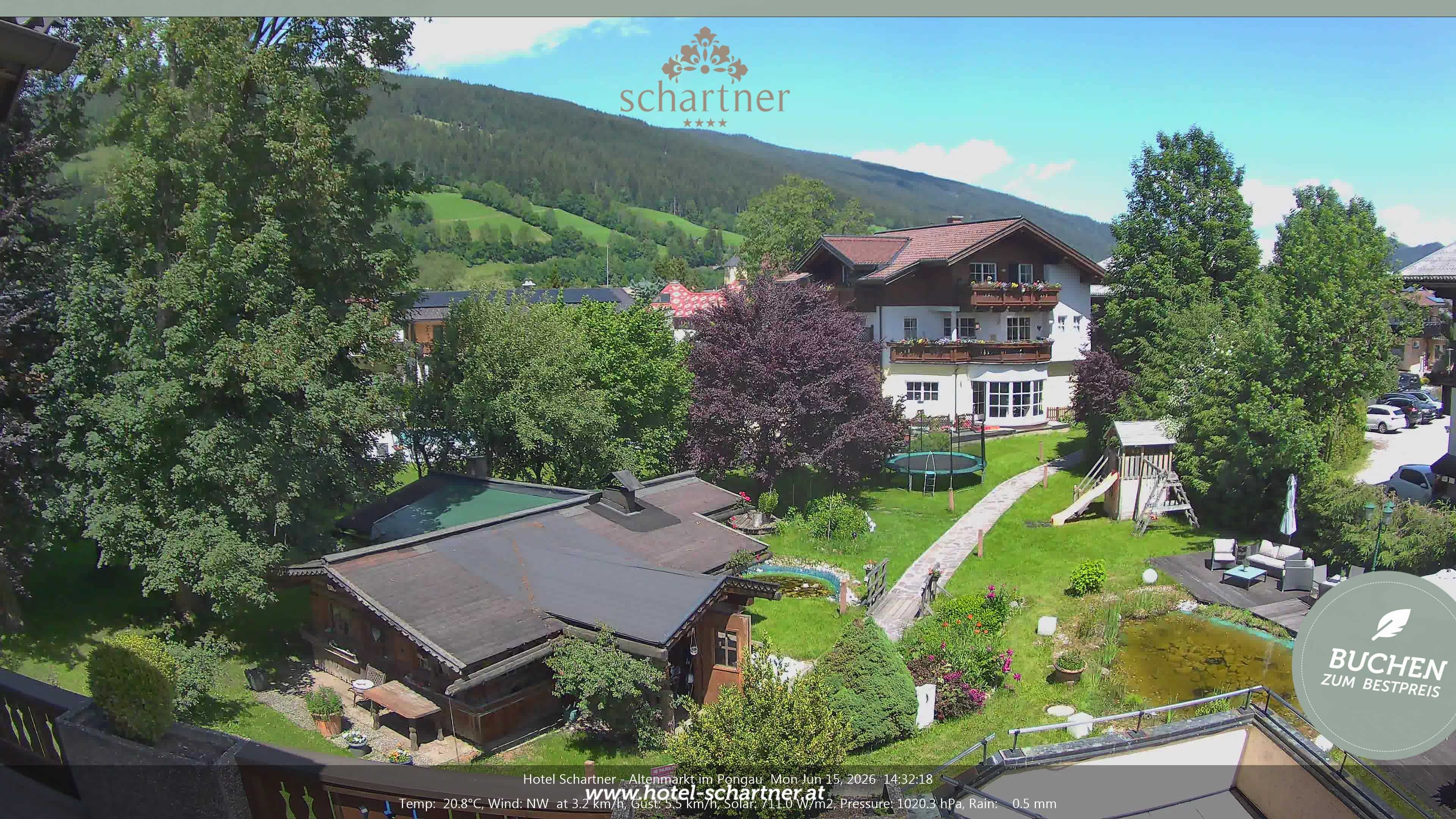 Archiv Foto Webcam Altenmarkt: Hotel Schartner