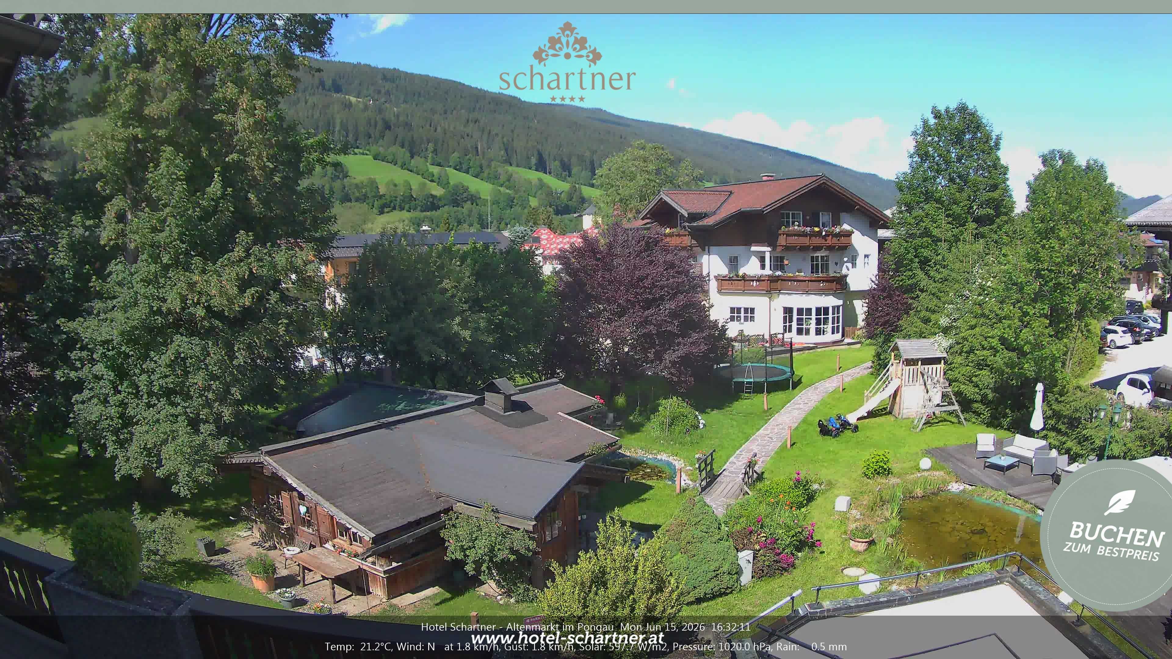 Archiv Foto Webcam Altenmarkt: Hotel Schartner