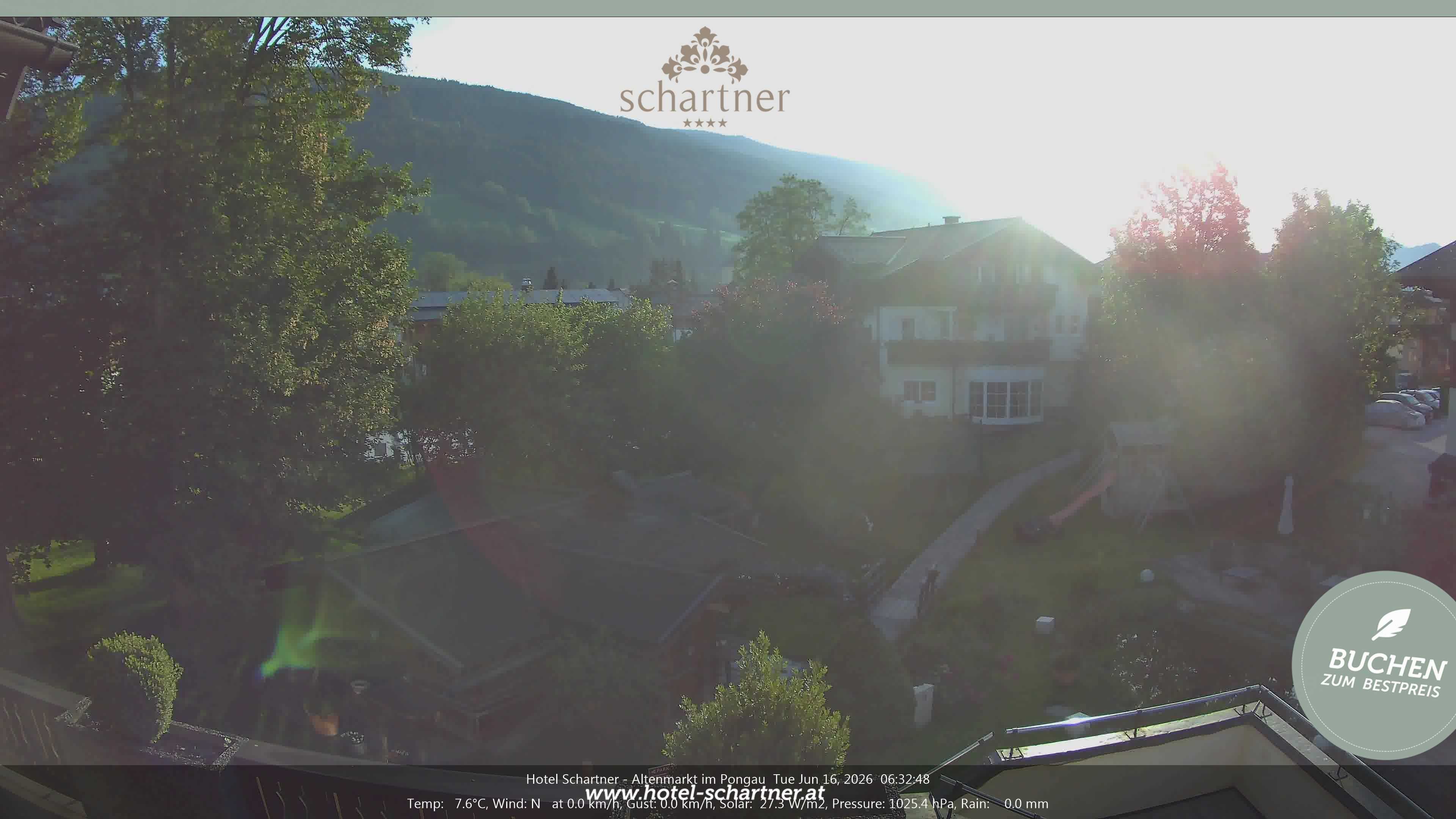 Archiv Foto Webcam Altenmarkt: Hotel Schartner