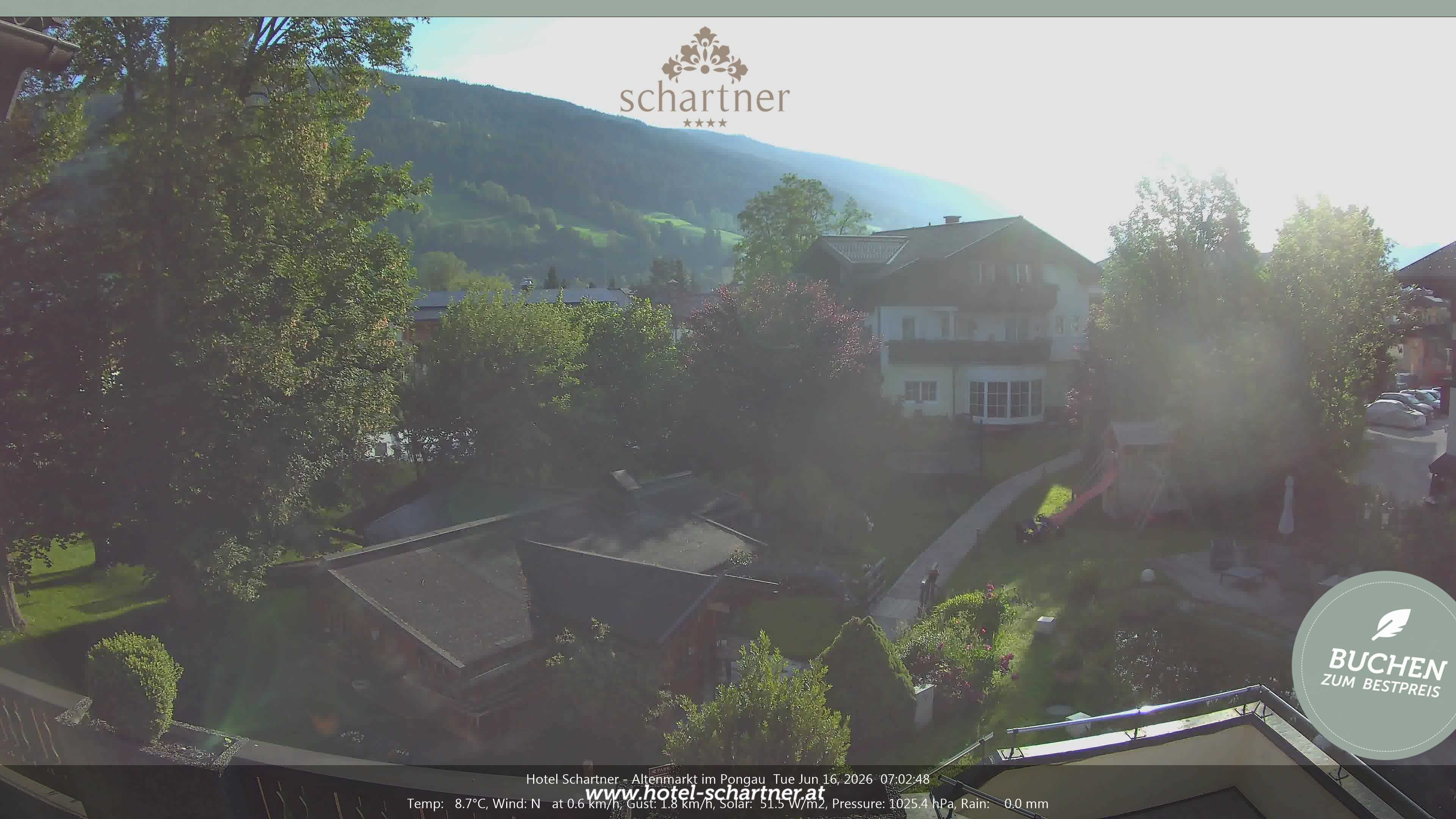 Archiv Foto Webcam Altenmarkt: Hotel Schartner